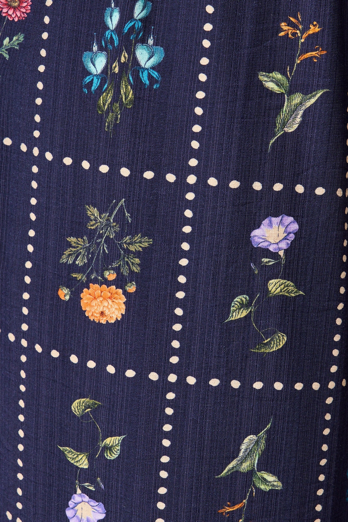 Garden Frame Pant in Navy with Multi Floral