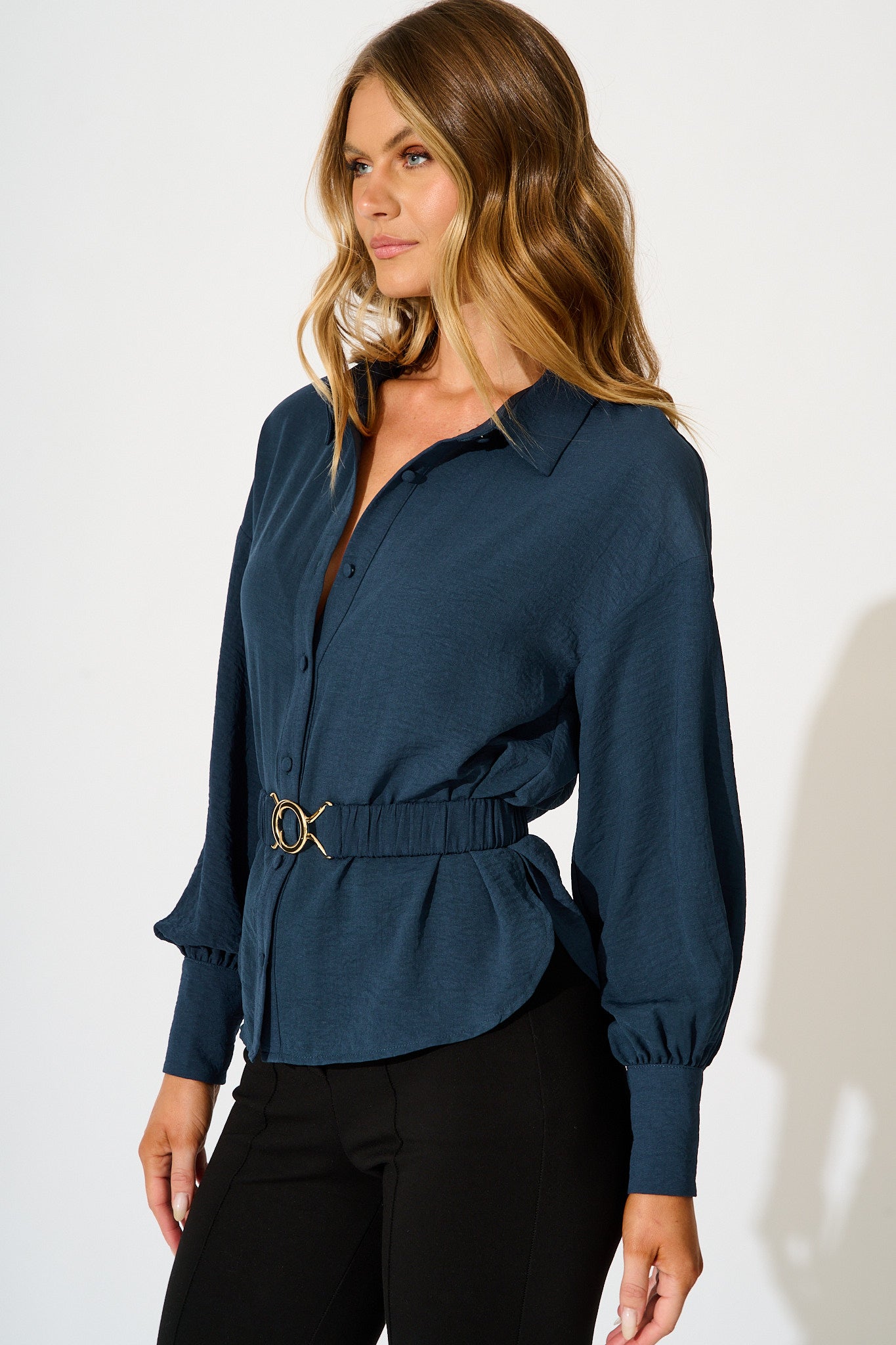 Corporate Chic Shirt in Navy