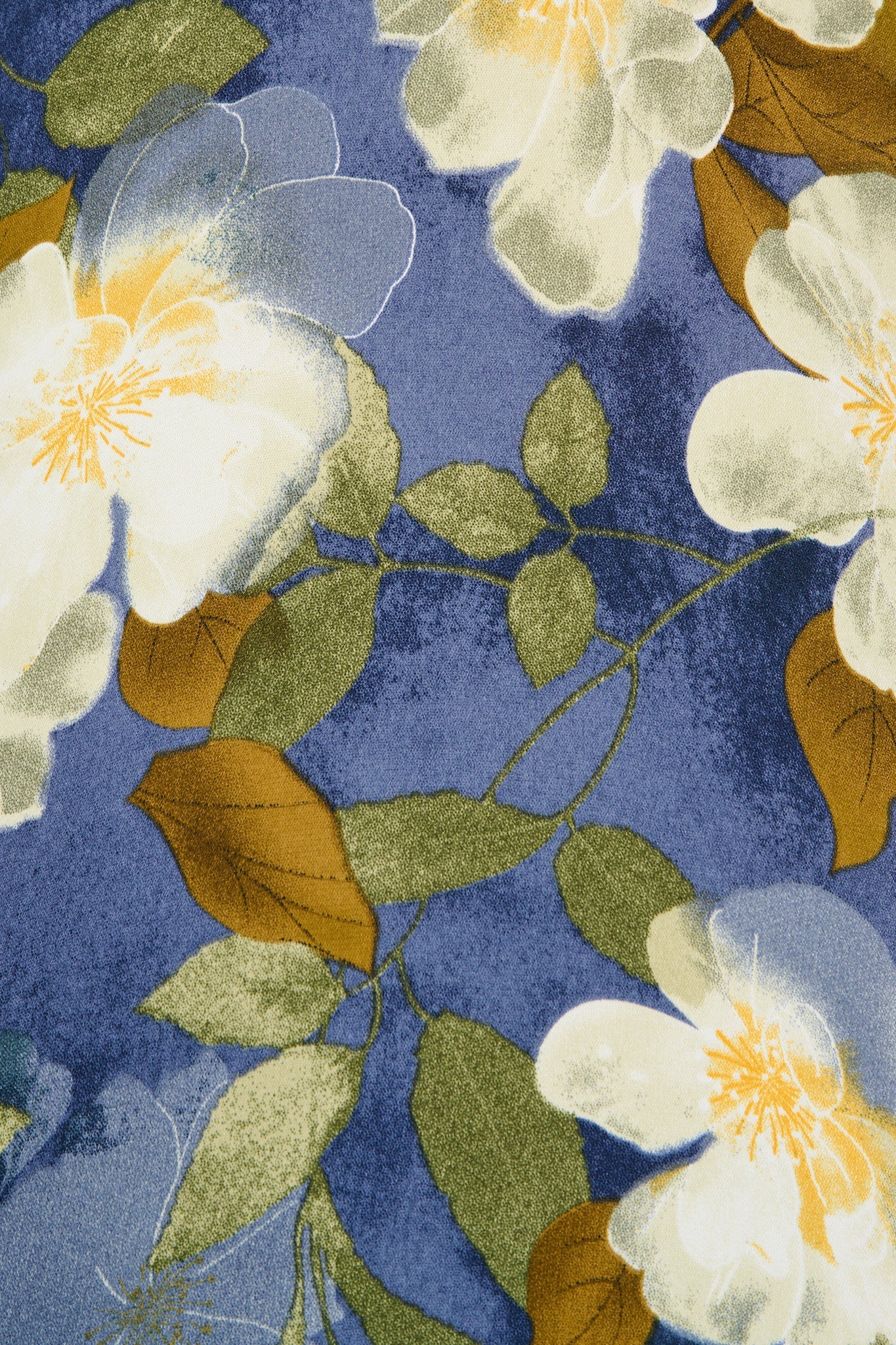 Nolita Shirt in Multi Blue Floral Print Satin