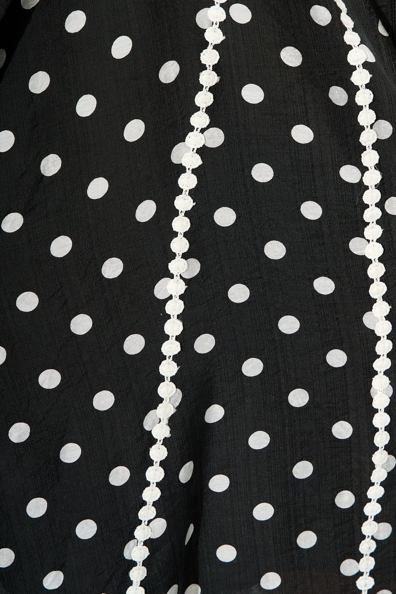 Lovingly Maxi Shirt Dress in Black with White Polka Dot