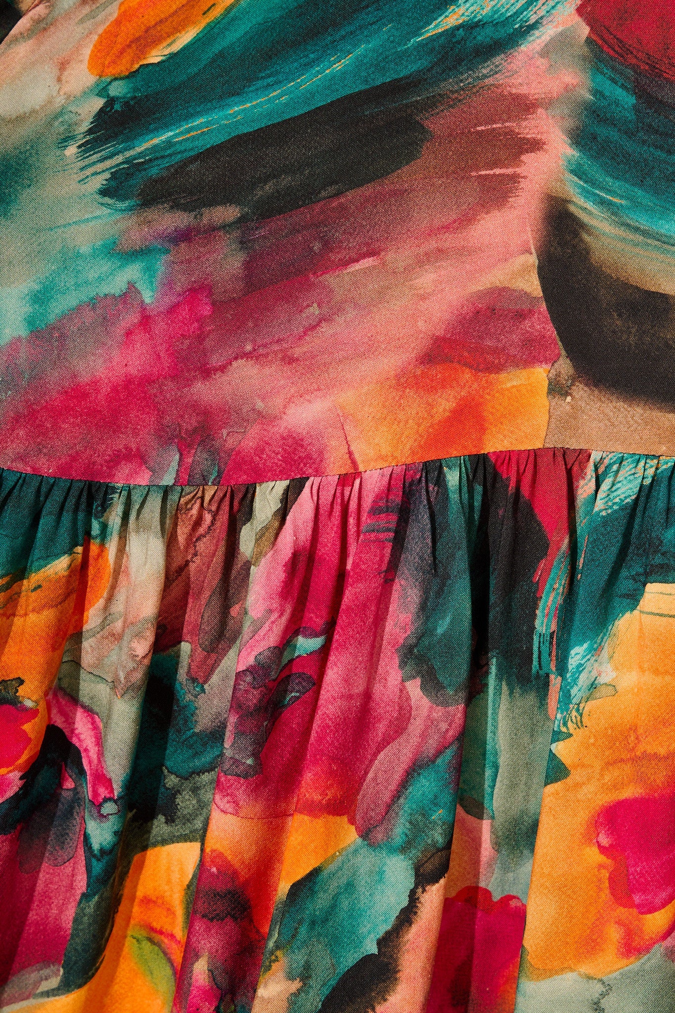 Have My Heart Dress in Multi Watercolour Print