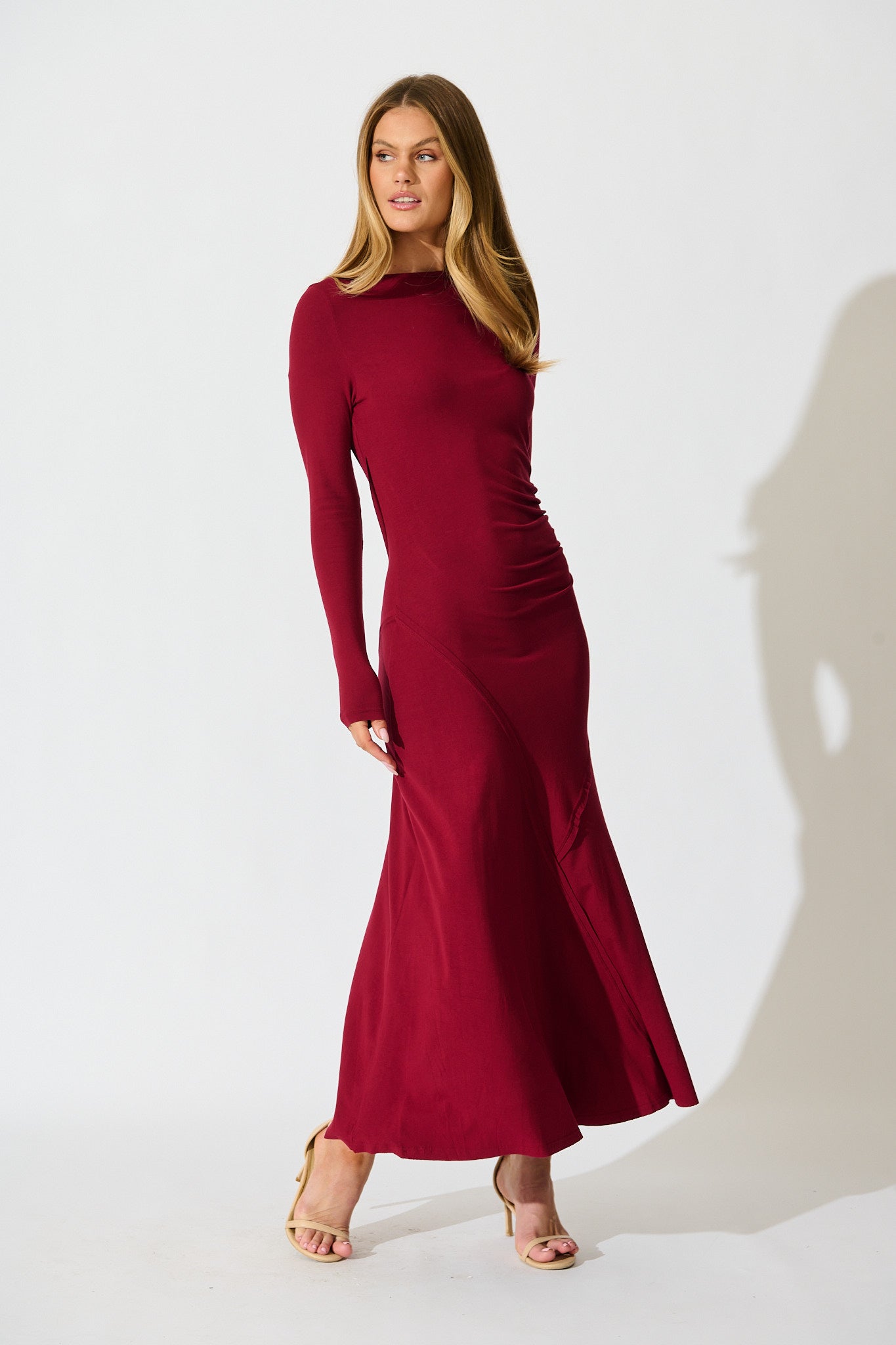 Wild Grace Maxi Dress In Wine
