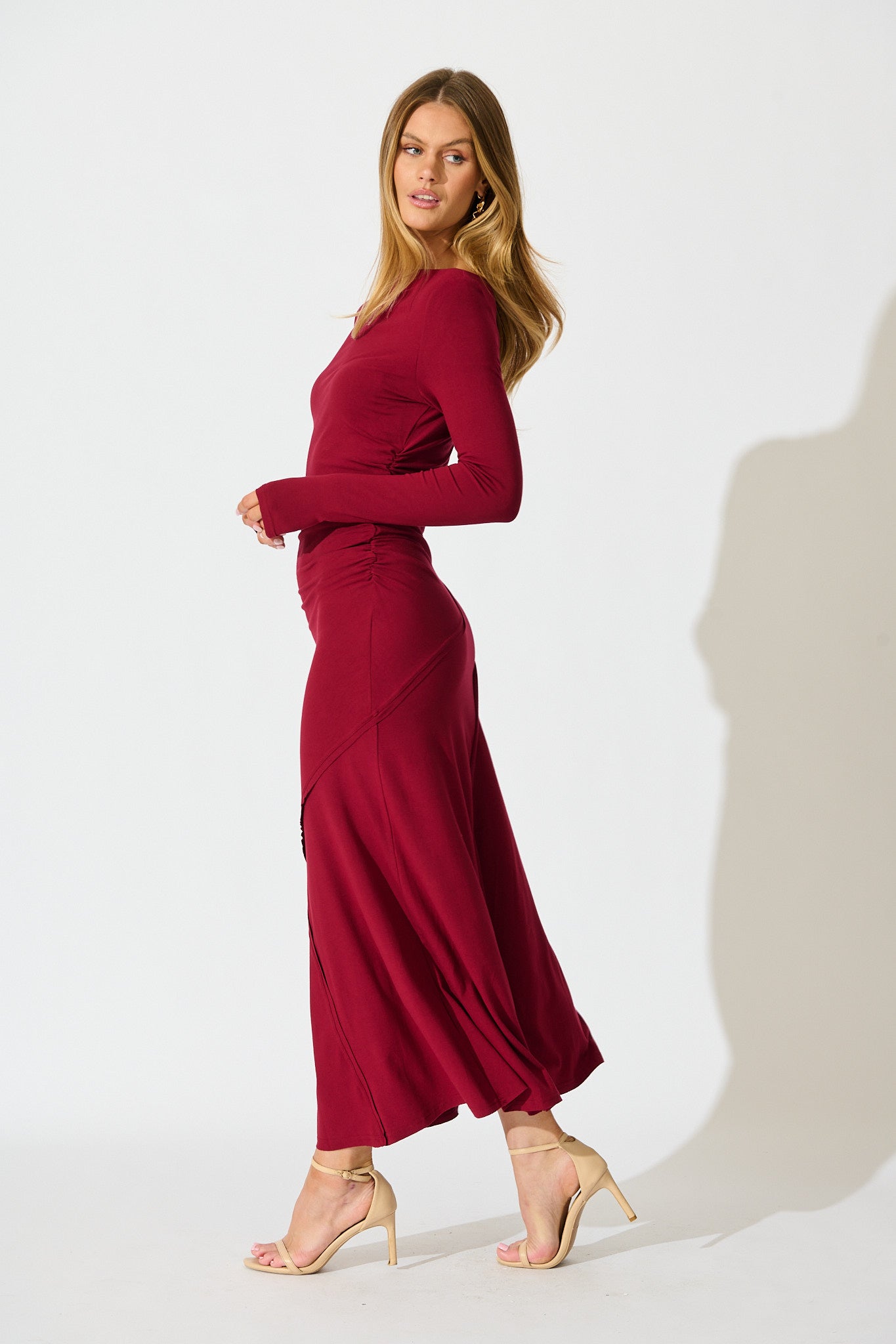 Wild Grace Maxi Dress In Wine