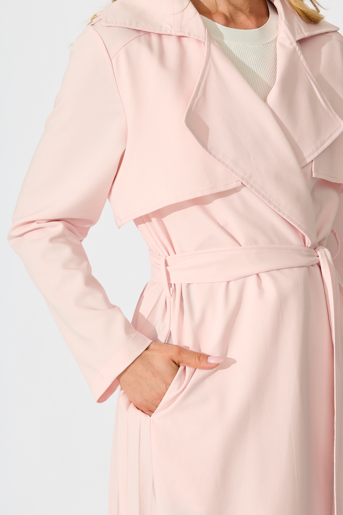 Captivating Trench Coat in Blush