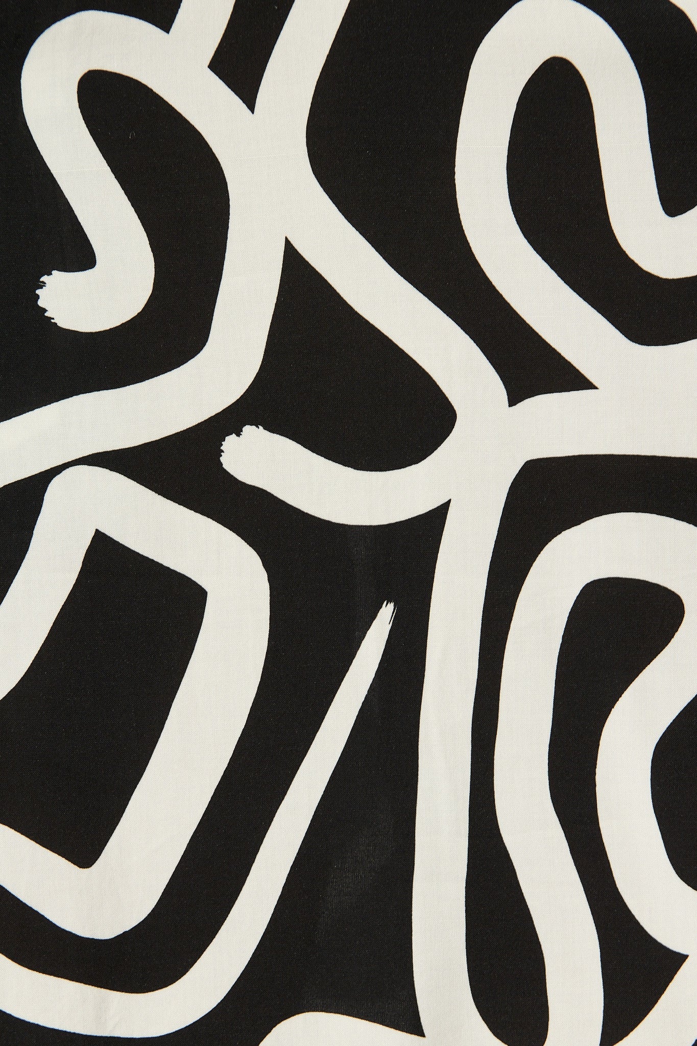 London Midi Smock Dress in Black and White Geometric Print