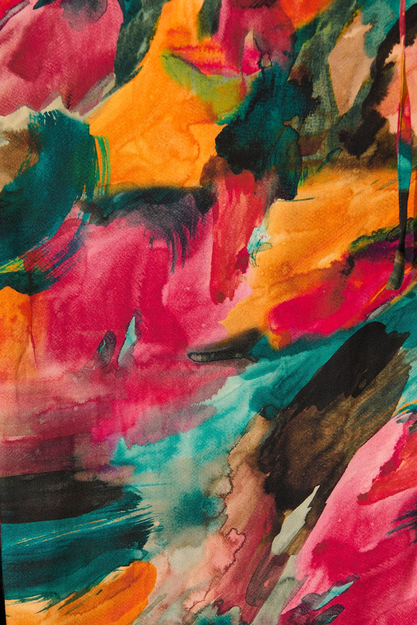 Neroli Midi Shirt Dress in Multi Watercolour Print