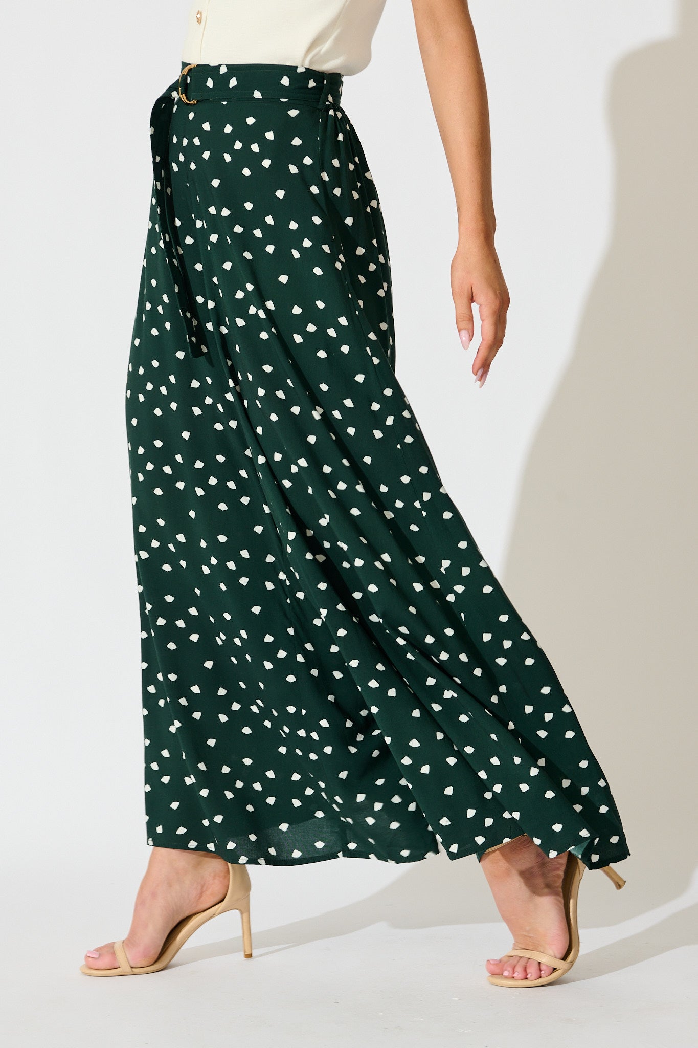 Jewel Mist Pant in Emerald with White Speckle