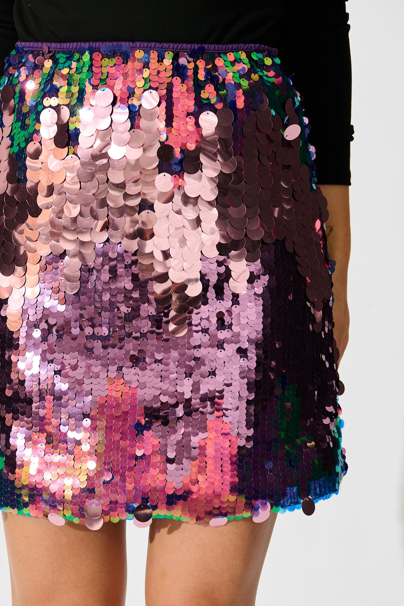 PRE ORDER Sequinned Seduction Skirt in Purple Multi Sequin