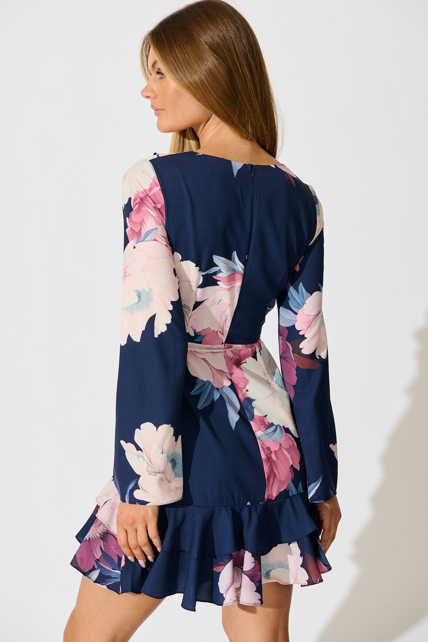 Noir Botanica Dress in Navy Floral