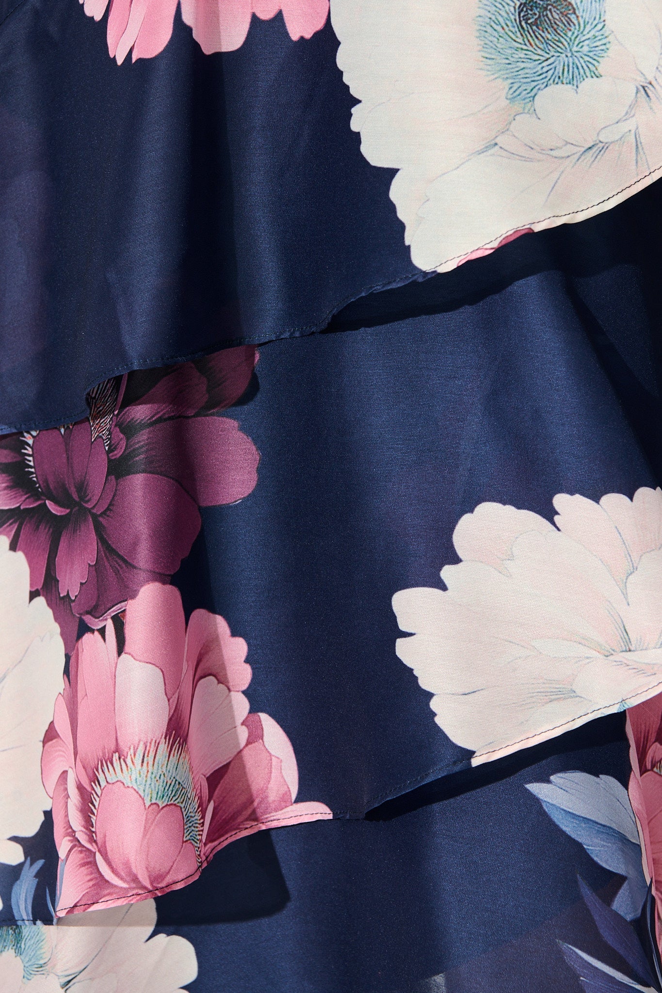 Twilight Petals Midi Dress in Navy Floral