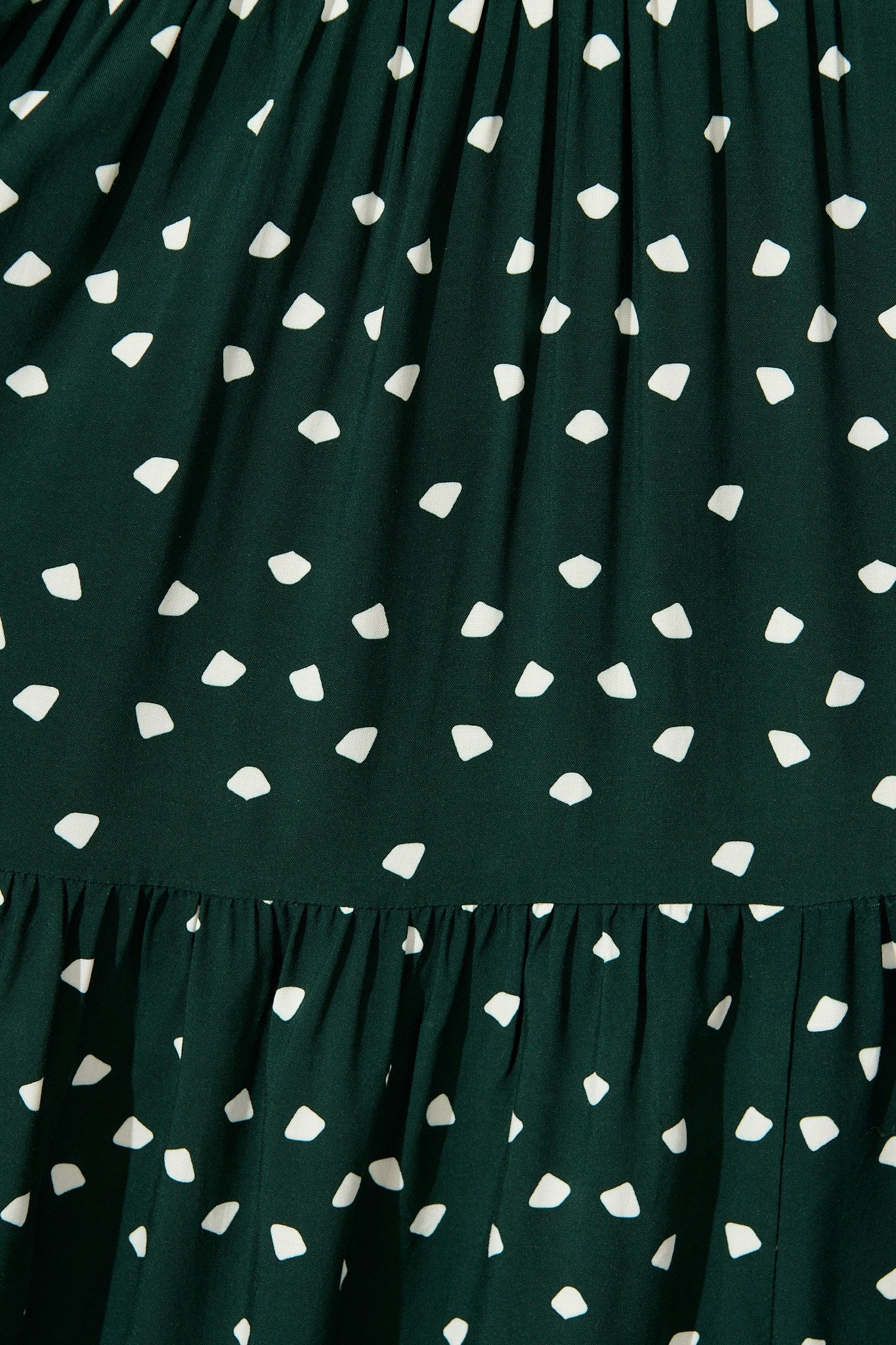 Nevi Tiered Midi Dress In Emerald Spot