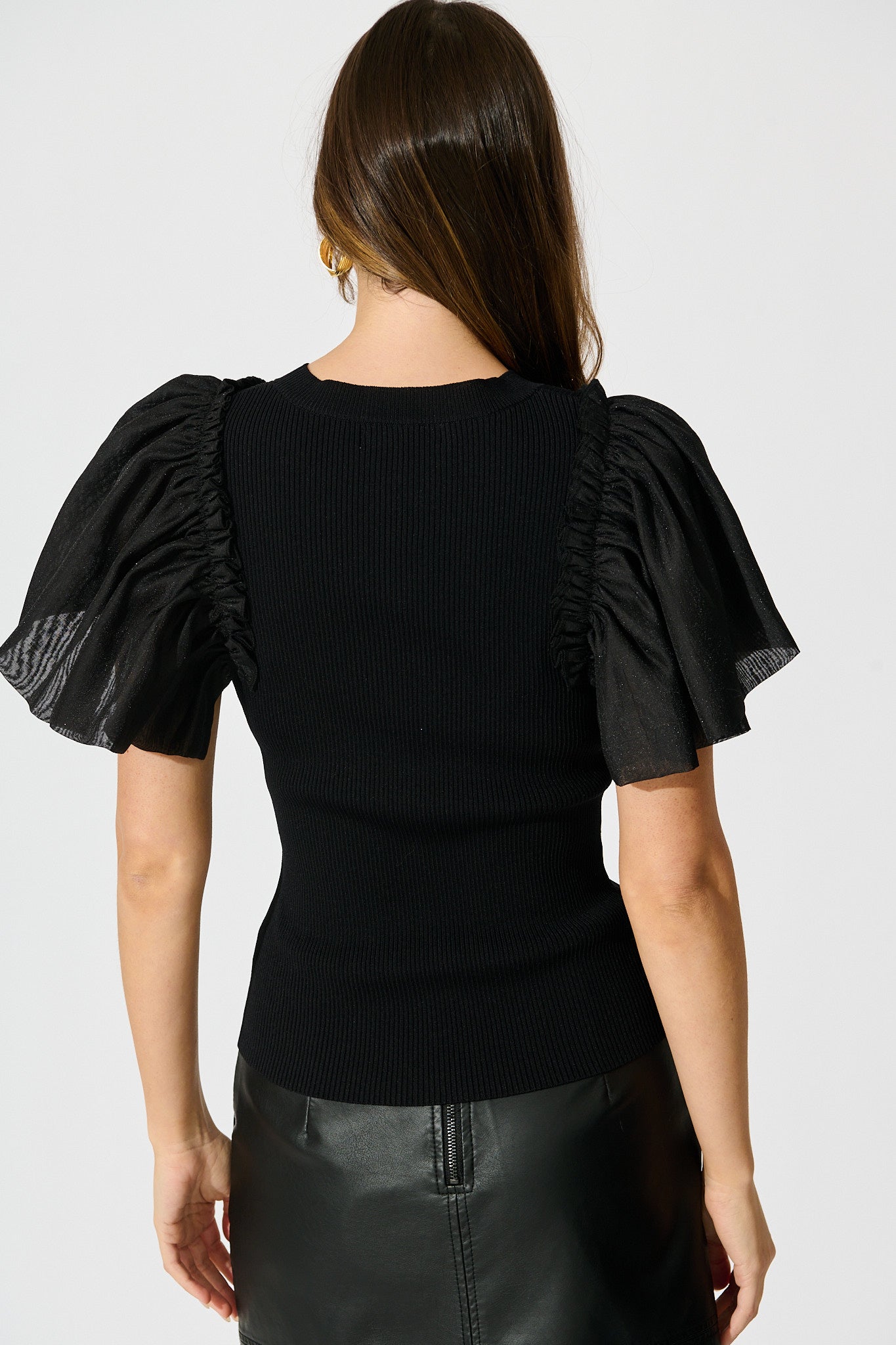 Fly Away Knit Top in Black