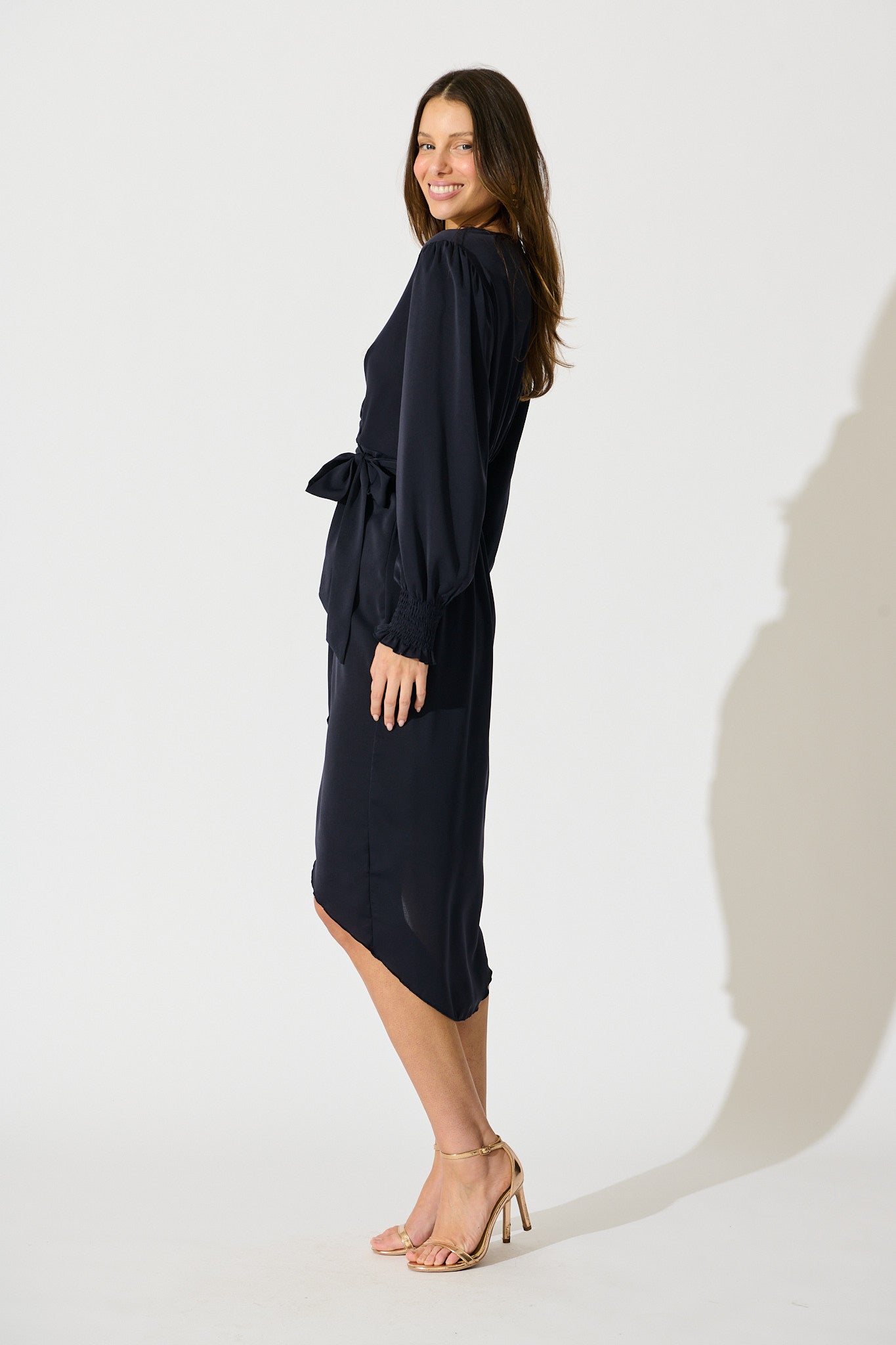 Rosemarie Midi Dress in Navy