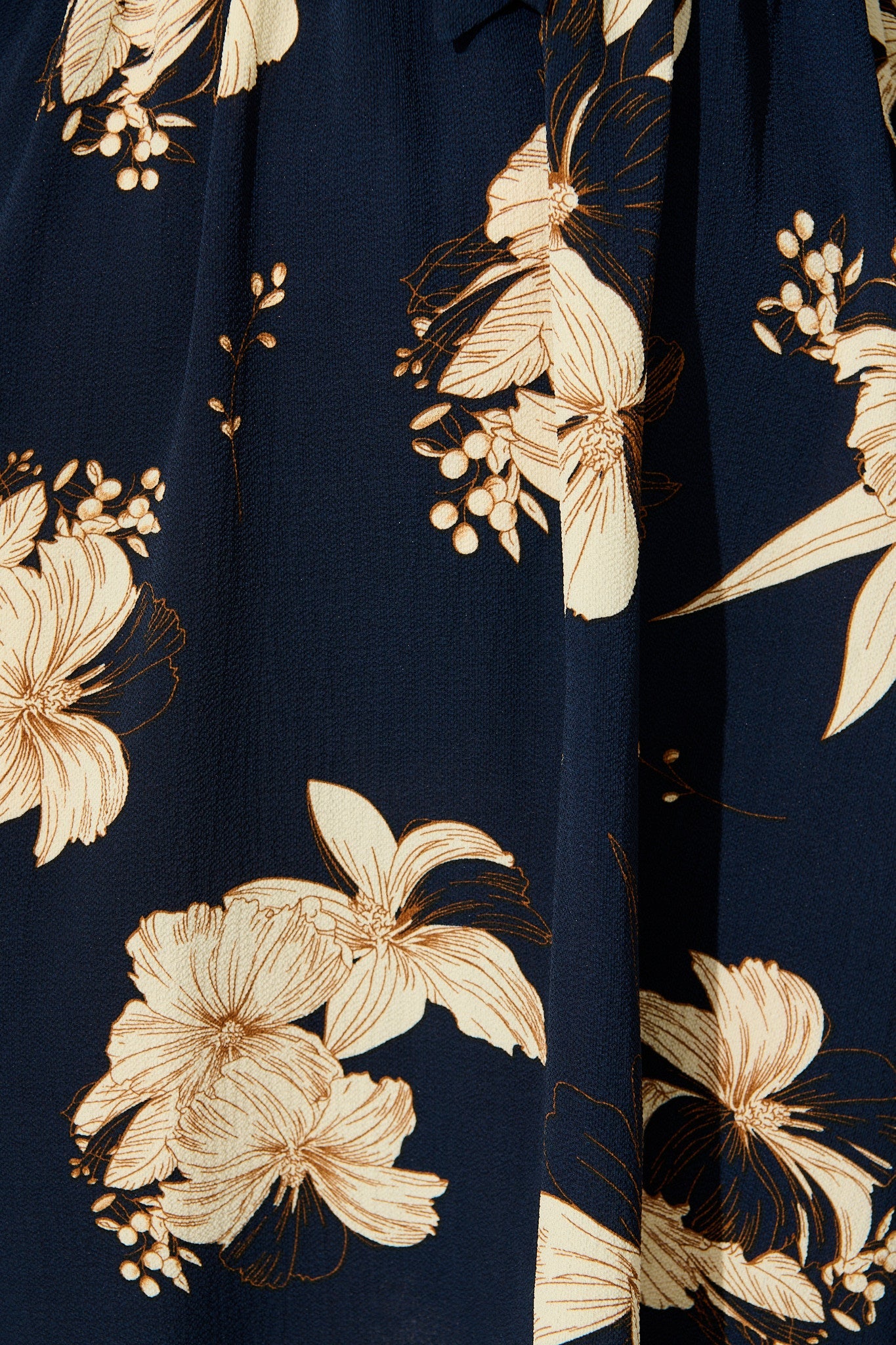Ava Dress in Navy with Cream Floral