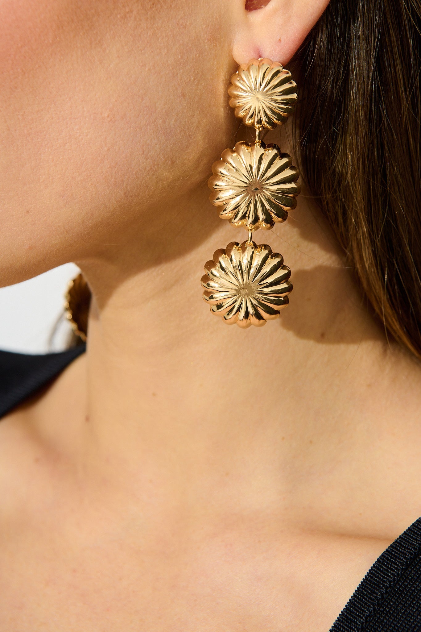 Nina Drop Earrings in Gold