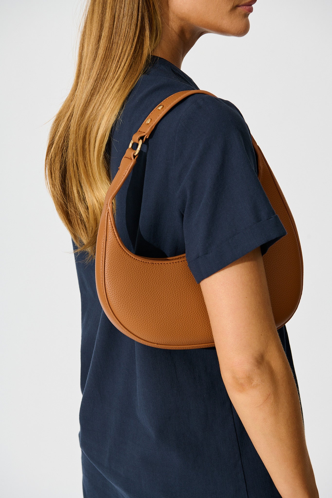 Amber Mini Shoulder Bag in Tan PU