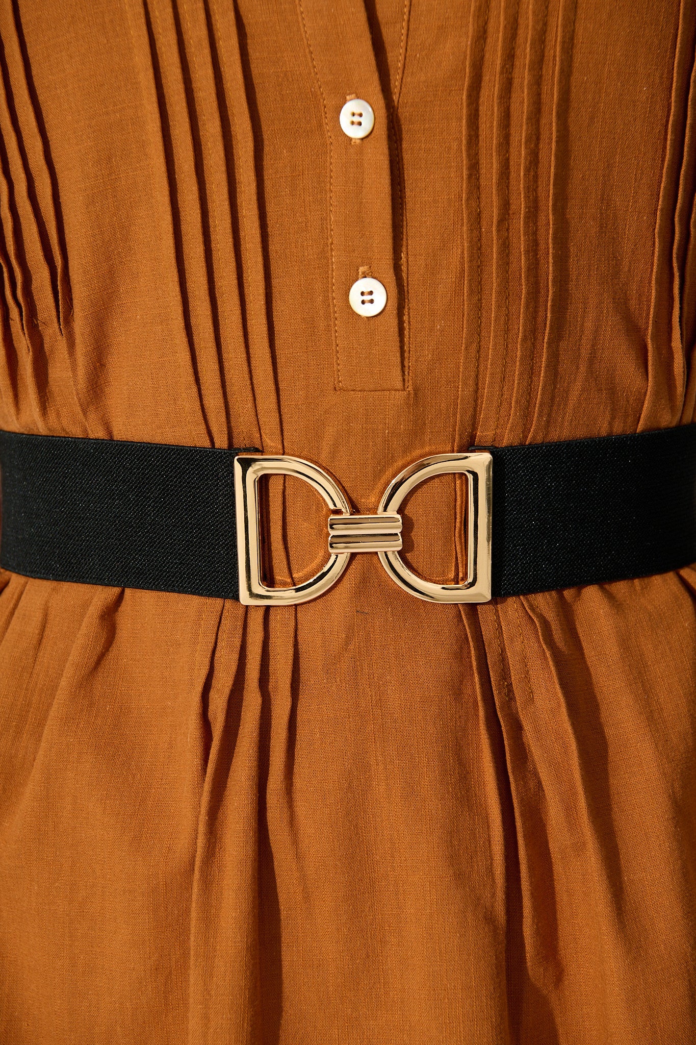 Carrie Belt in Black Stretch