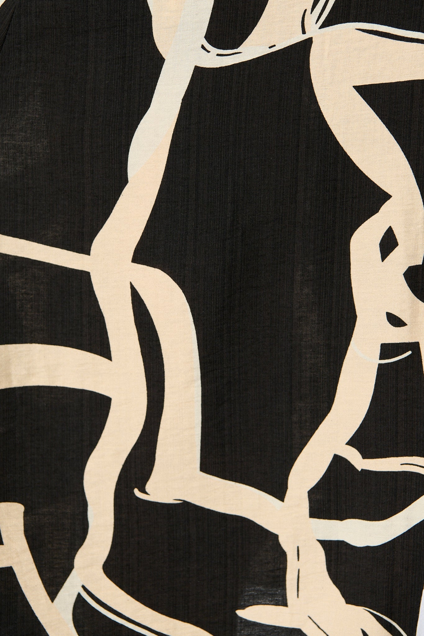 PRE ORDER Libra Midi Shirt Dress in Black with Cream Swirl Print Linen Blend