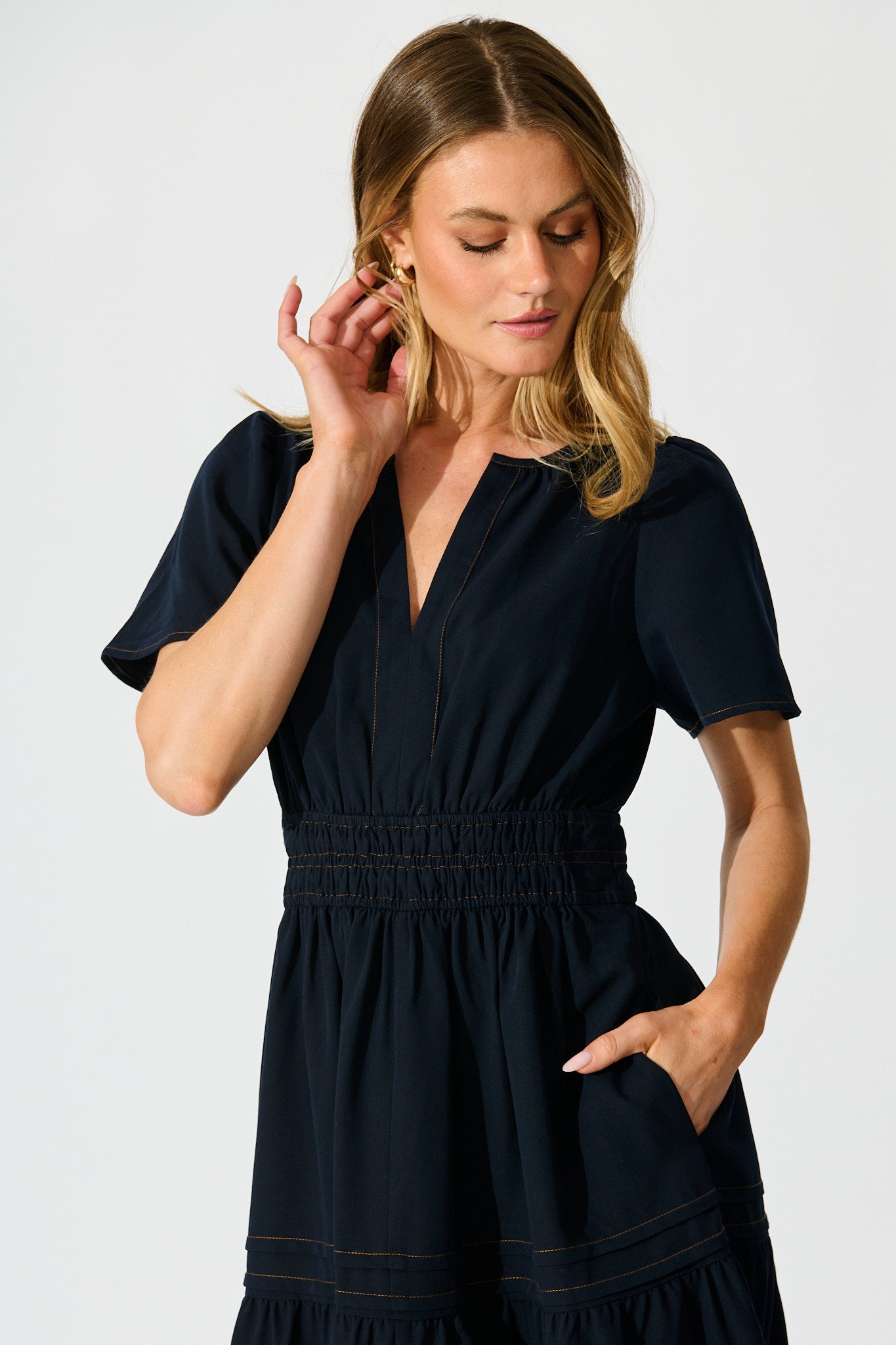 Florencia Maxi Dress in Navy