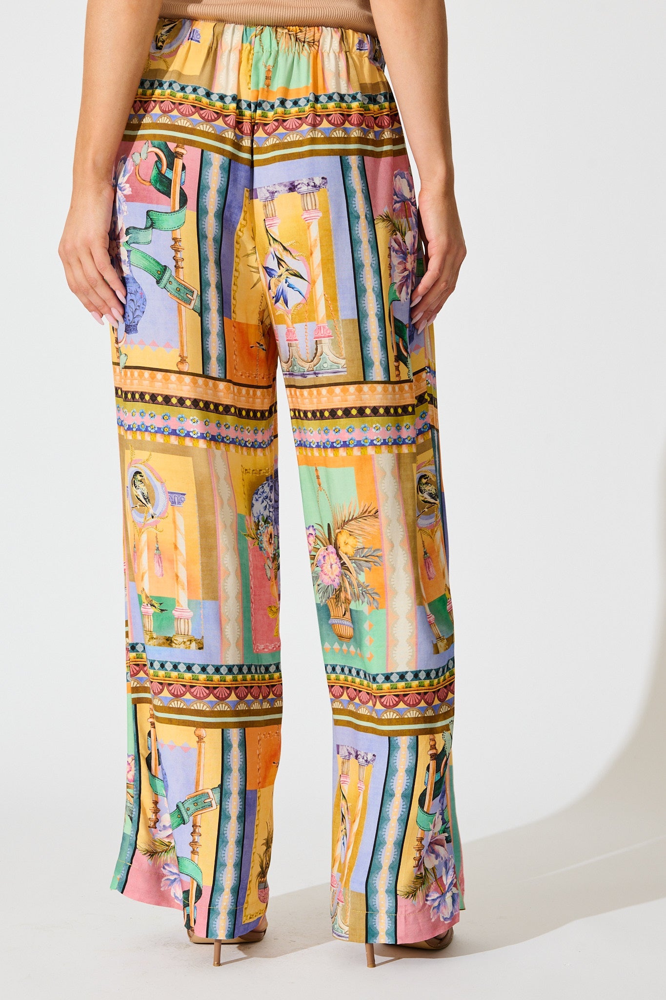 Galleria Pant in Multi Conversational Print