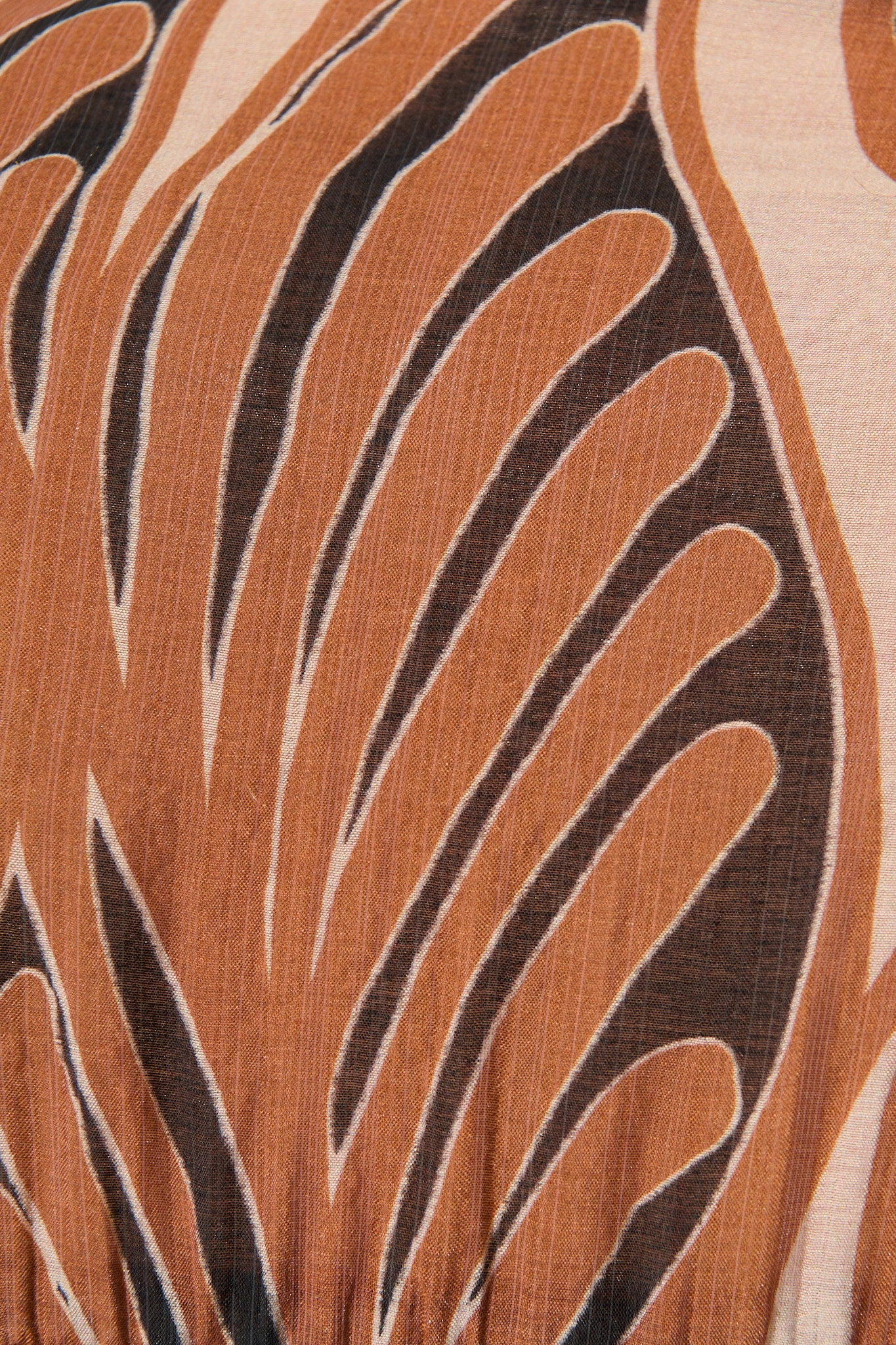 Emma Shirt in Brown with Tan Cotton Blend