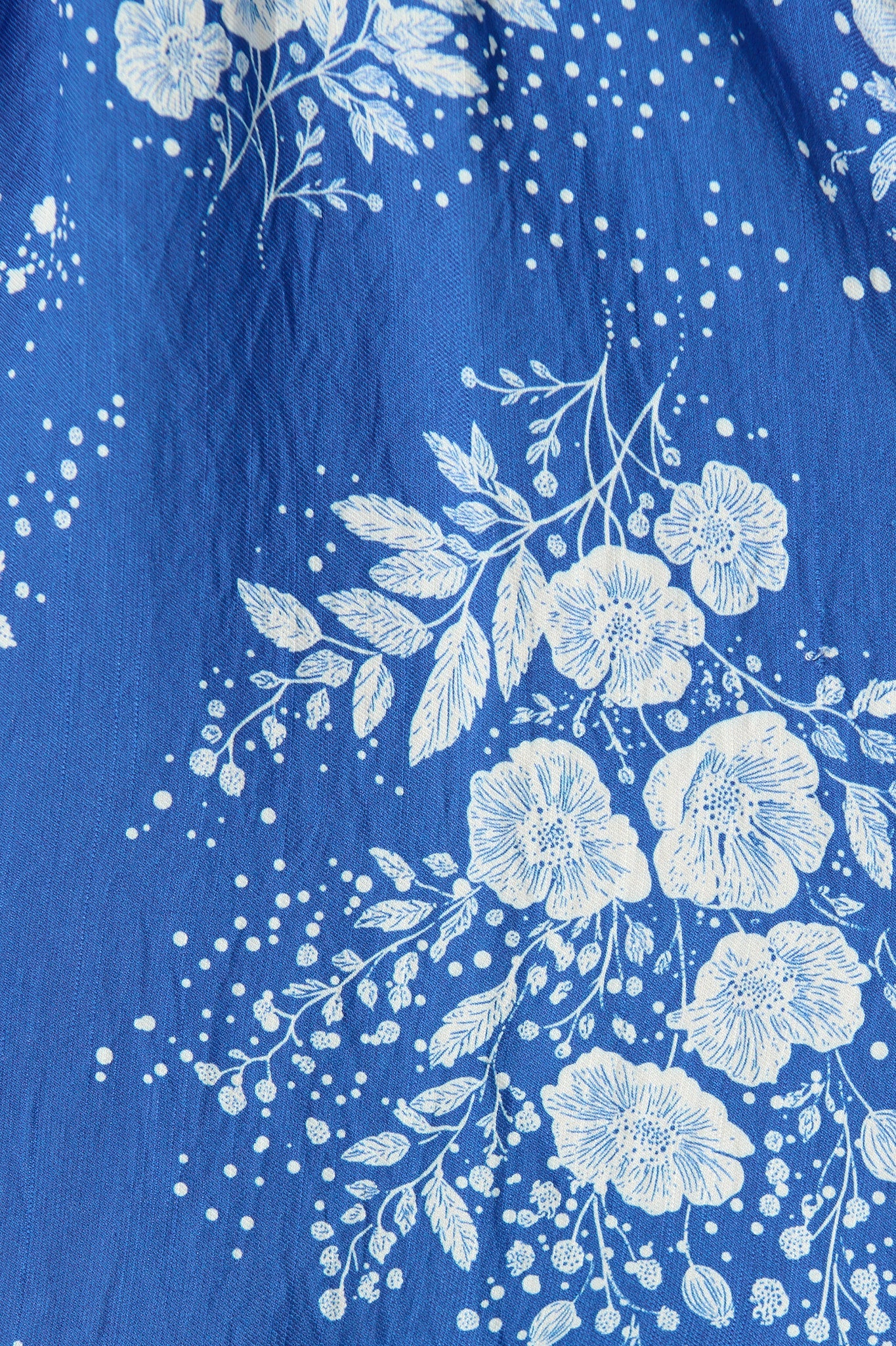 Tenaya Dress in Blue with White Floral