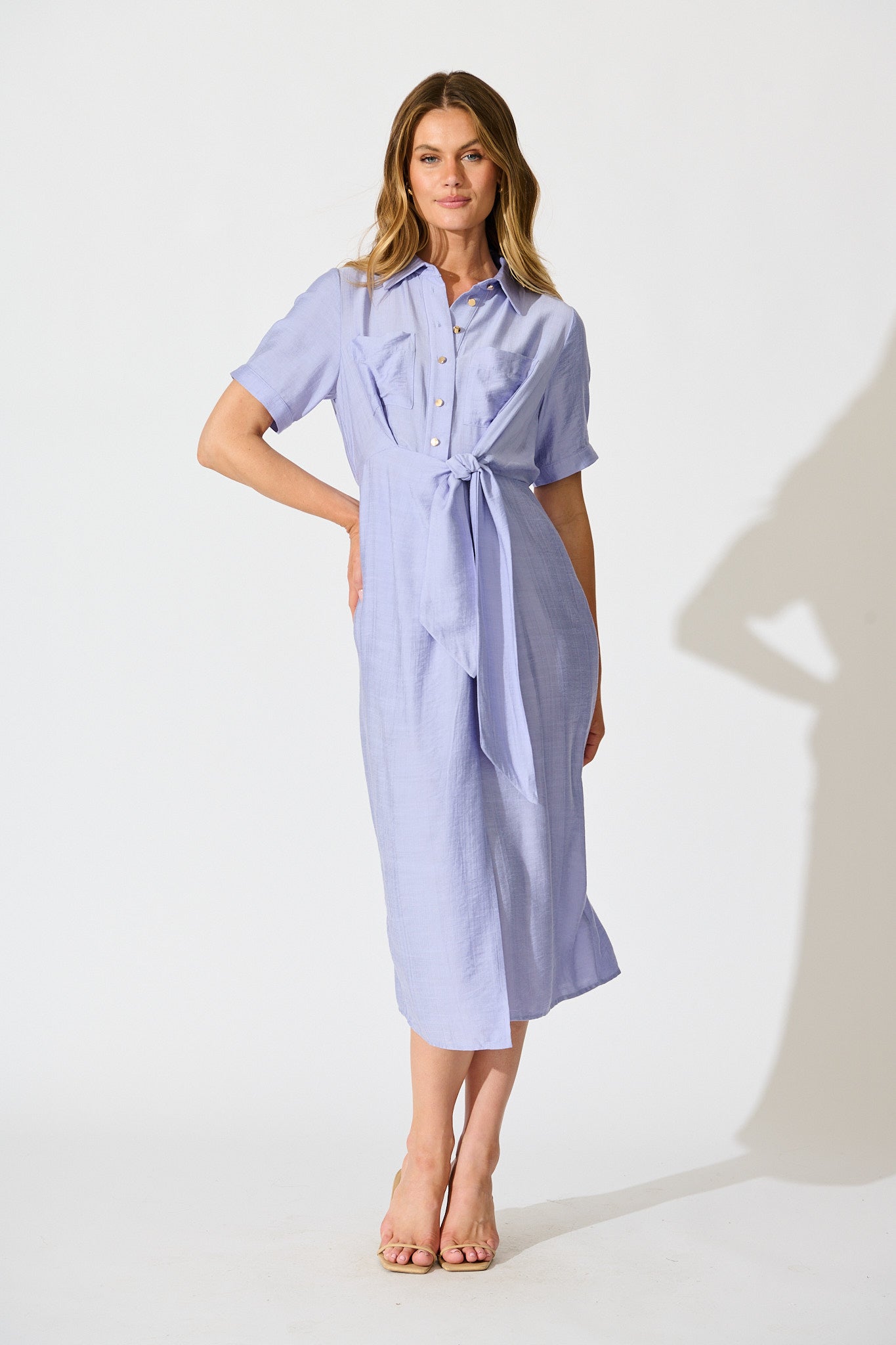 Isadora Midi Dress in Lilac