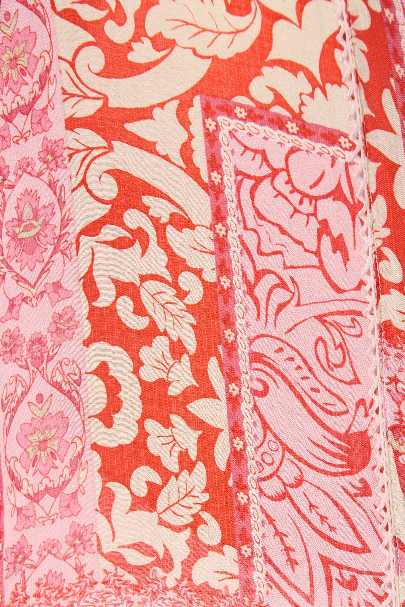 Emma Shirt in Pink with Red Cotton Blend