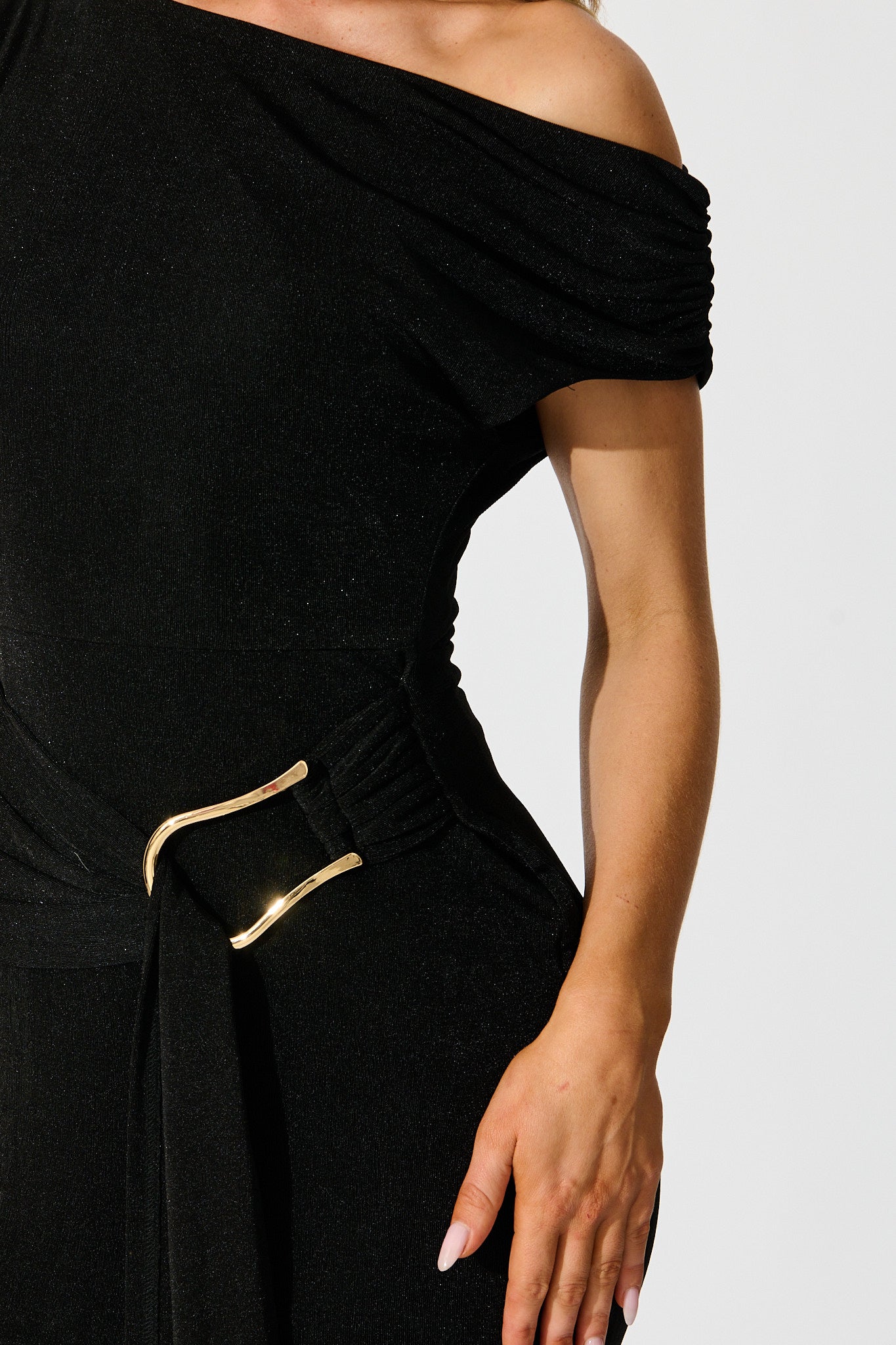 Queen Of The Night Maxi Dress in Black Jersey