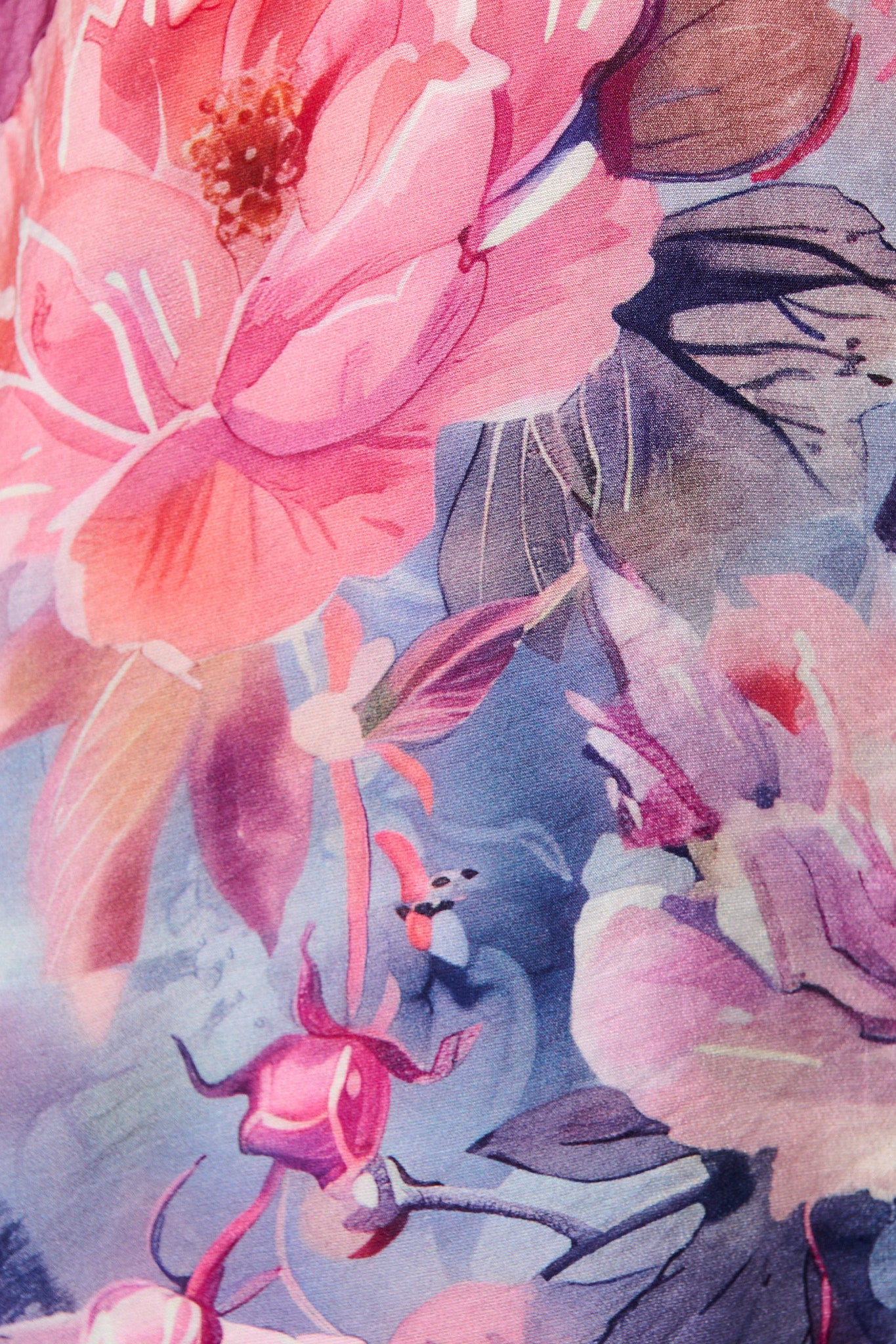 Amelio Shirt in Blue with Pink Floral