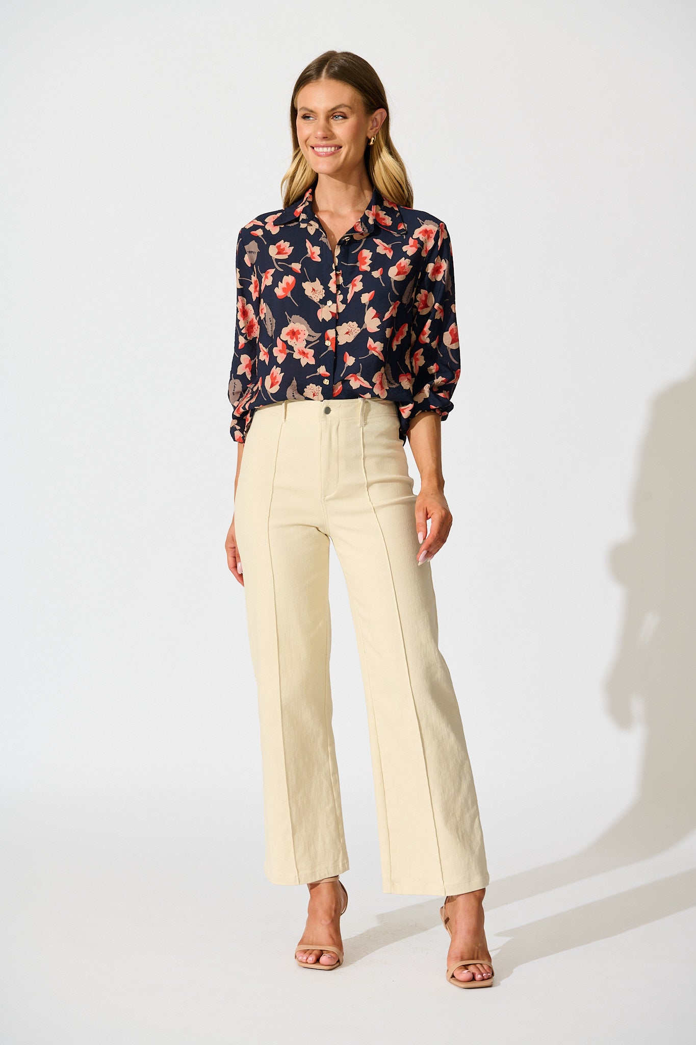 Twilight Flora Shirt in Navy Floral