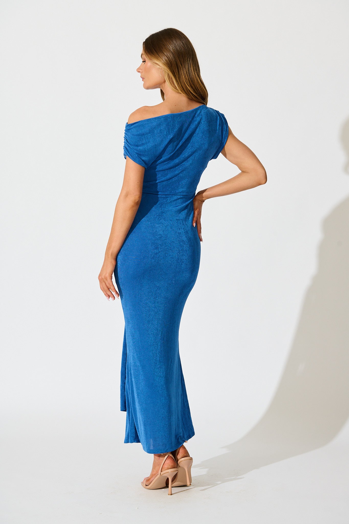 Queen Of The Night Maxi Dress in Cobalt Jersey