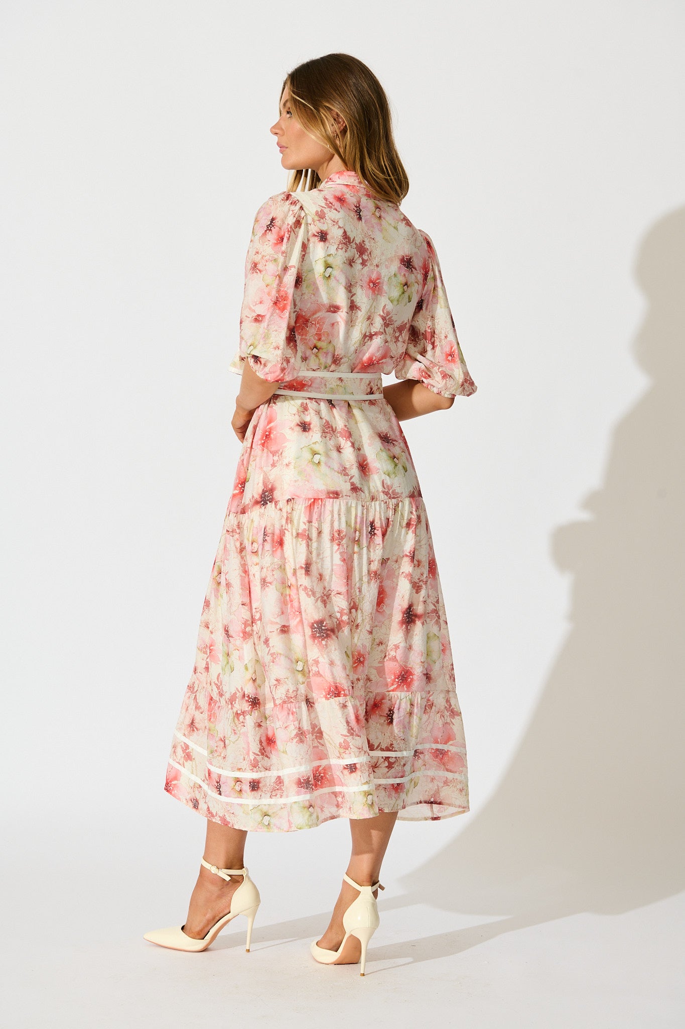 Mackenzie Maxi Shirt Dress in Blush Floral