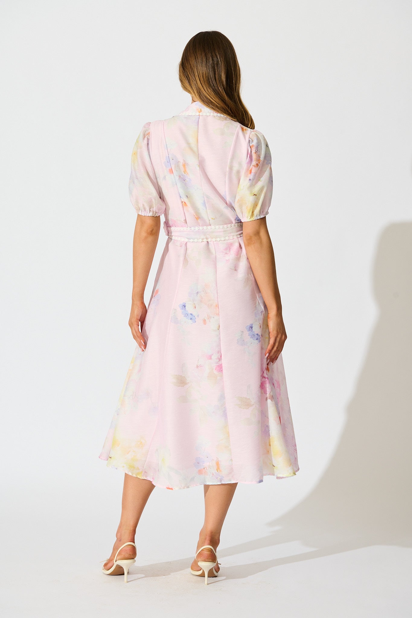 PRE ORDER Mimi Maxi Shirt Dress in Light Pink Floral