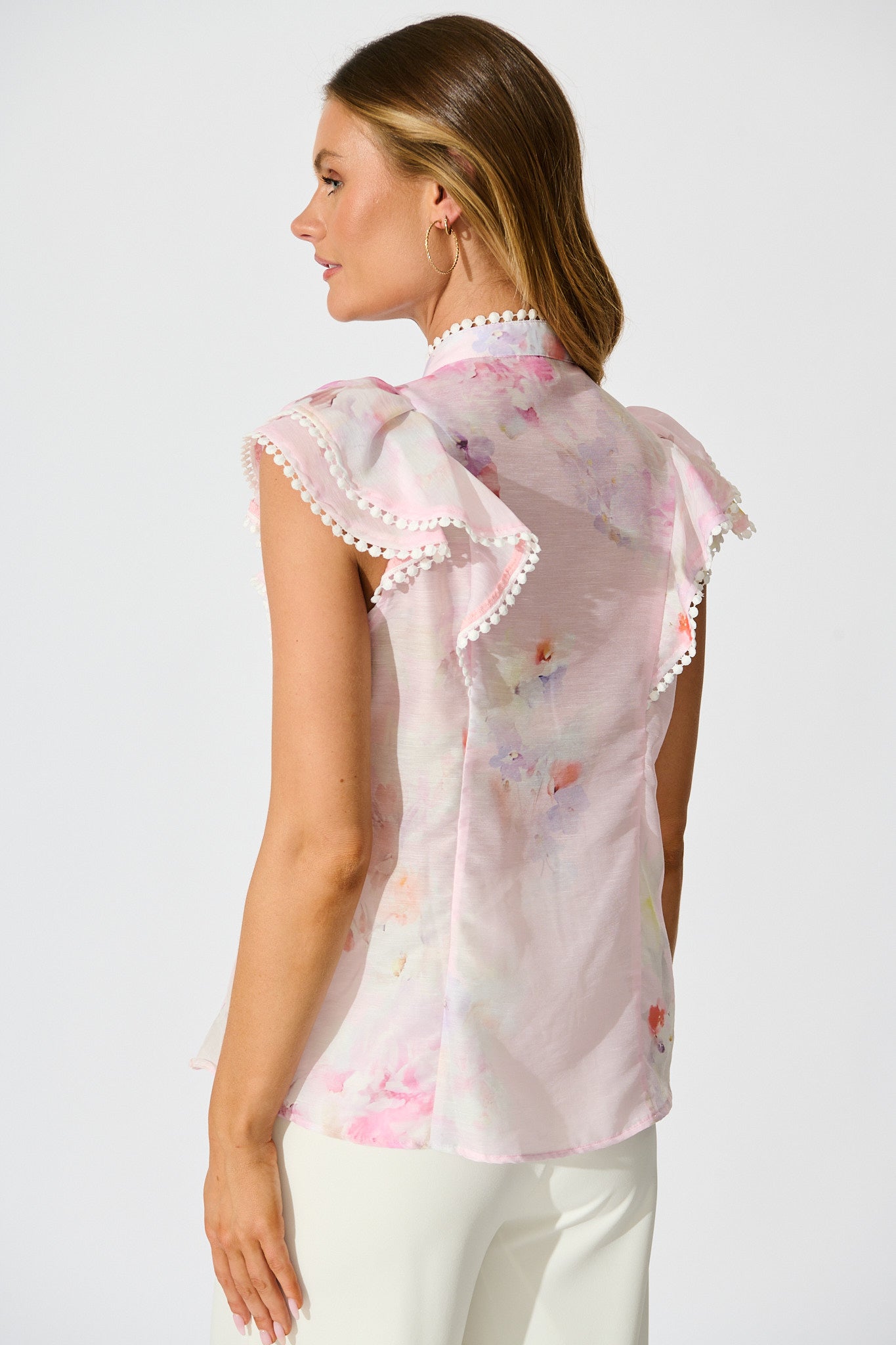 Conessa Top in Light Pink Floral