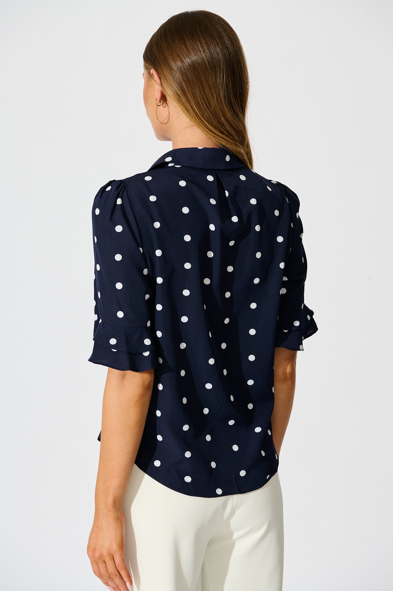 Perfectly Placed Shirt in Navy with White Spot
