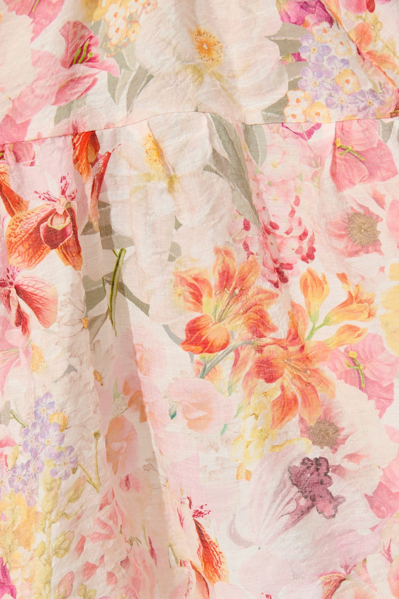 Blush Botanica Dress in White with Multi Blush Floral