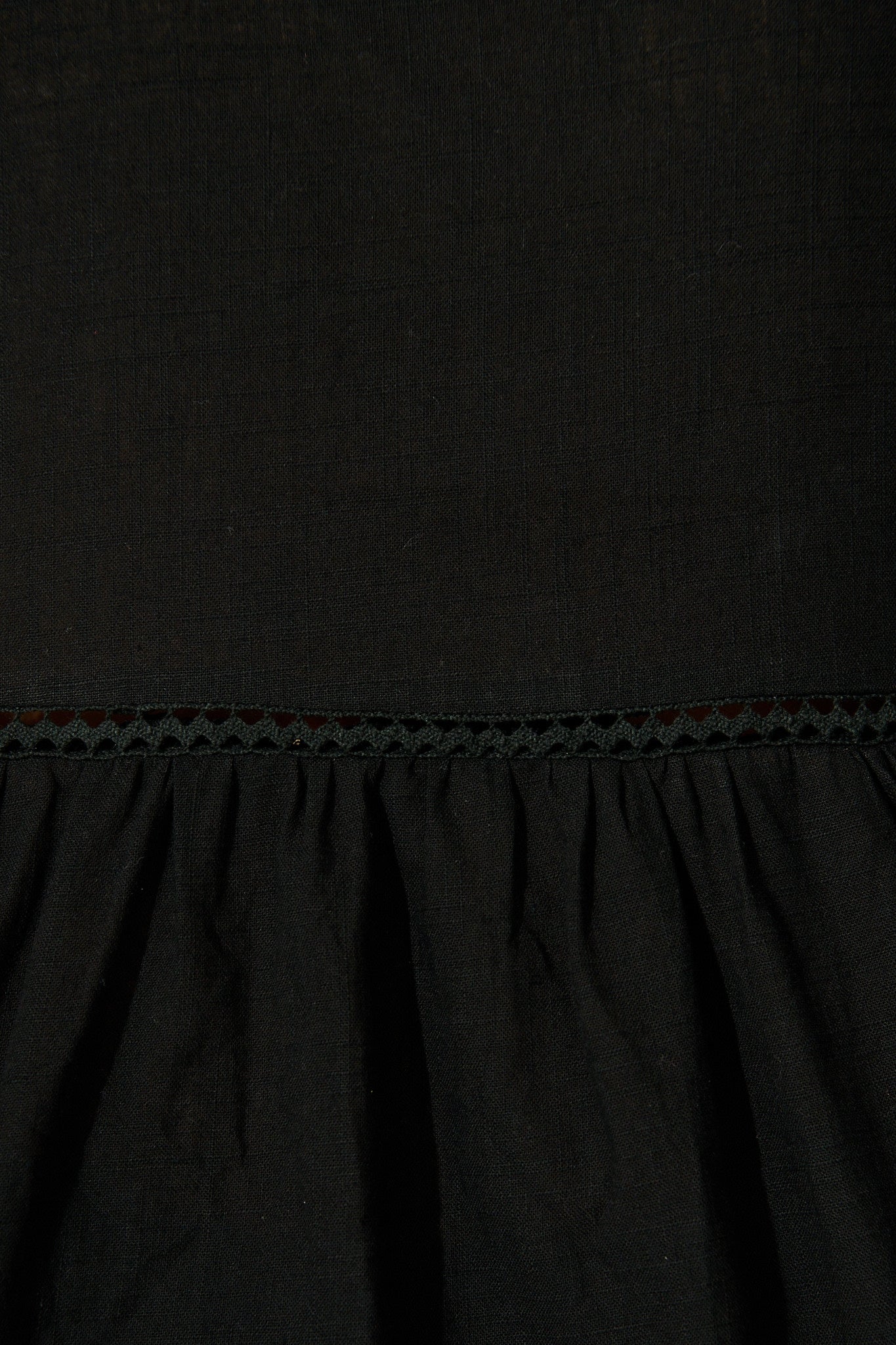 Stacy Top in Black Cotton Linen