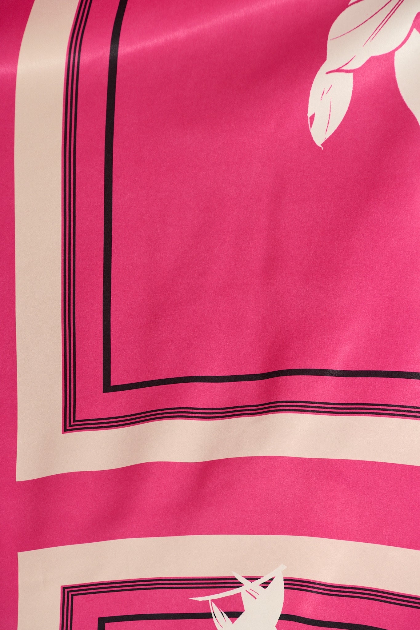 Bernadette One Shoulder Midi Dress in Magenta Floral Satin