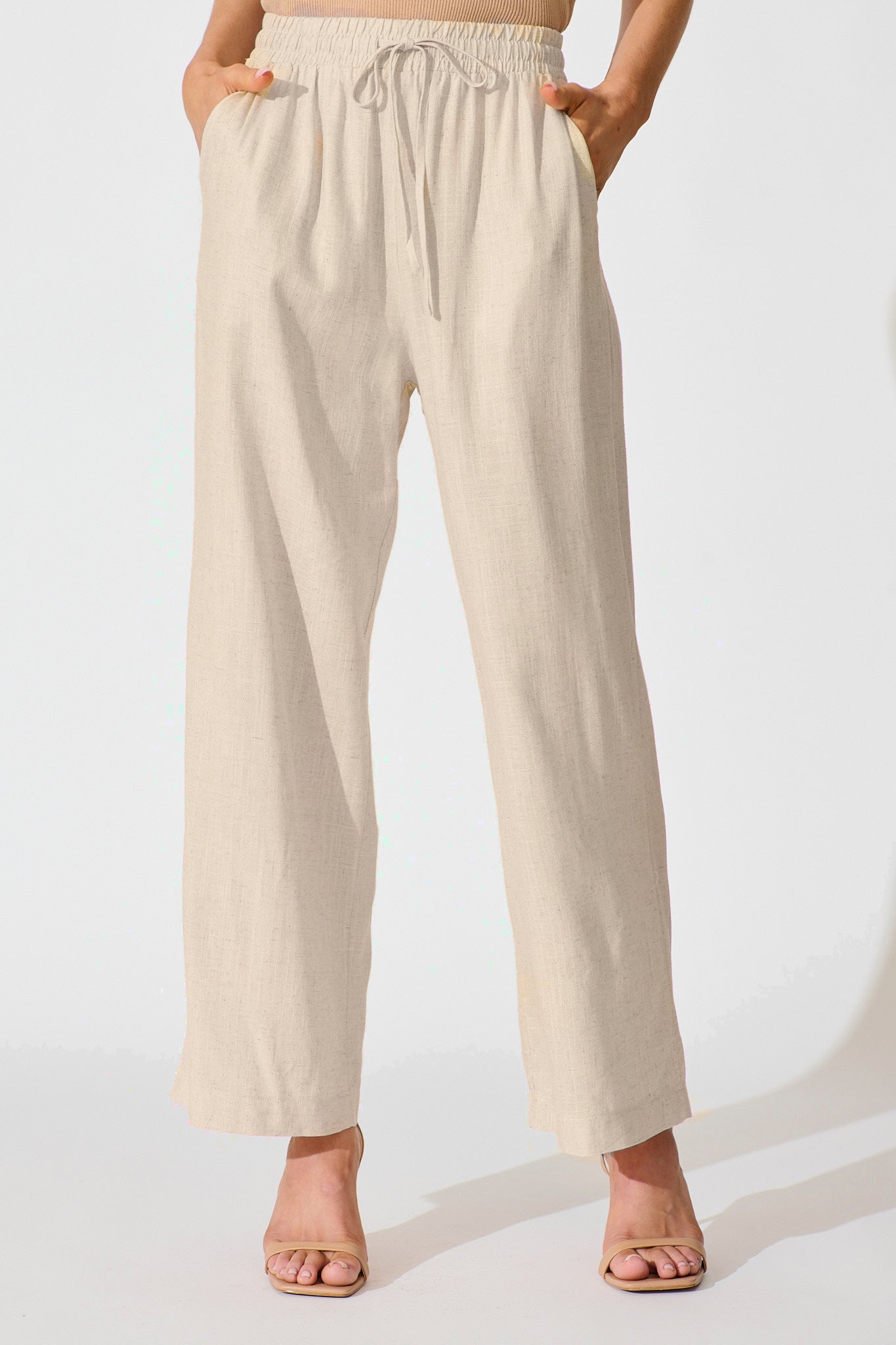 PRE ORDER Natural Form Pant in Oatmeal Cotton Linen