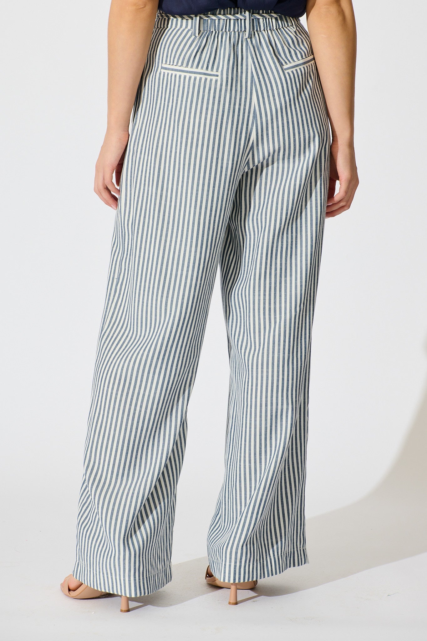 Amoura Pant in Blue Stripe
