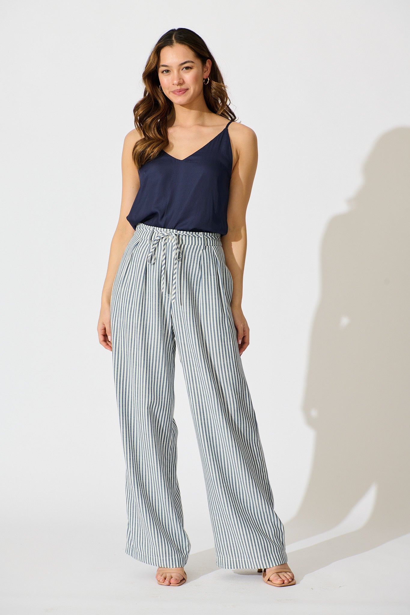 Amoura Pant in Blue Stripe
