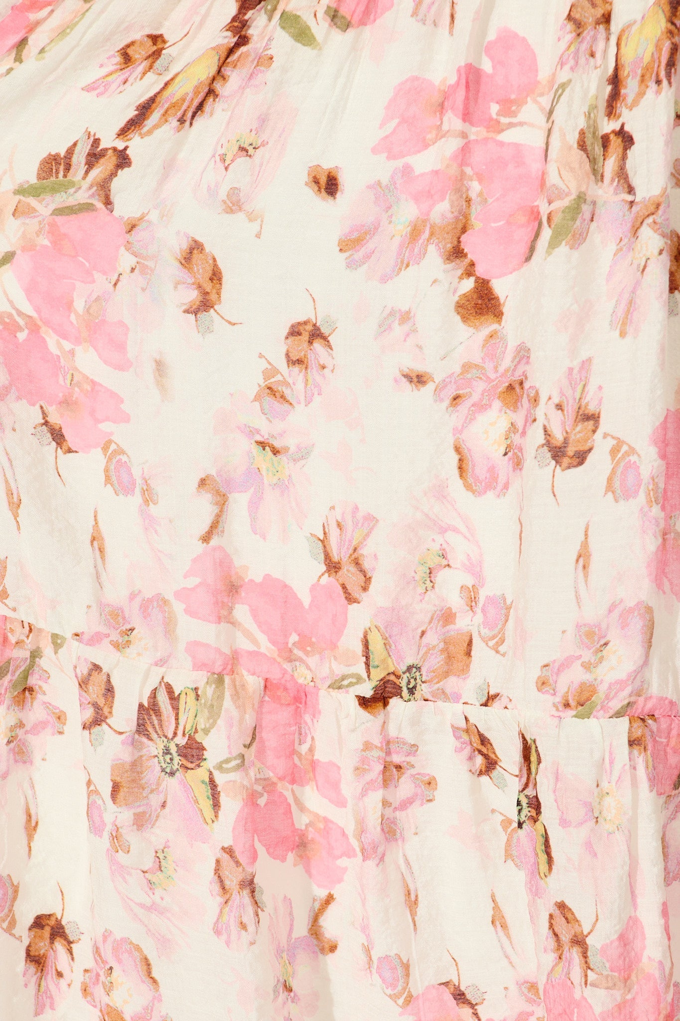 Finn Dress in White with Pink Floral