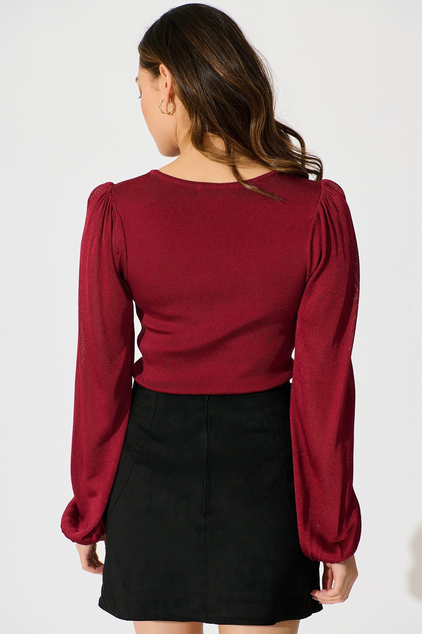 Arya Skirt in Black Suedette