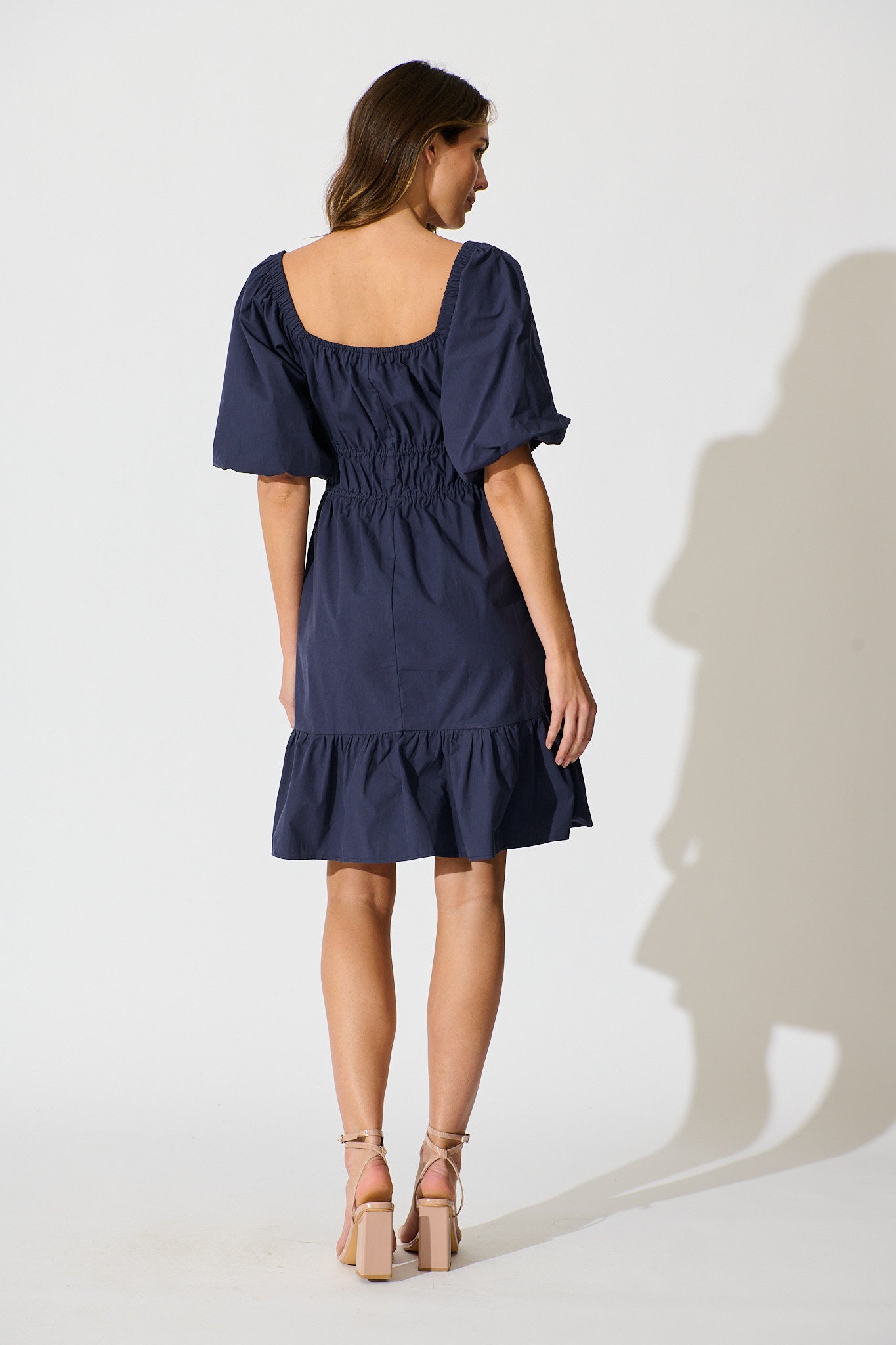 Kierah Dress in Navy Cotton