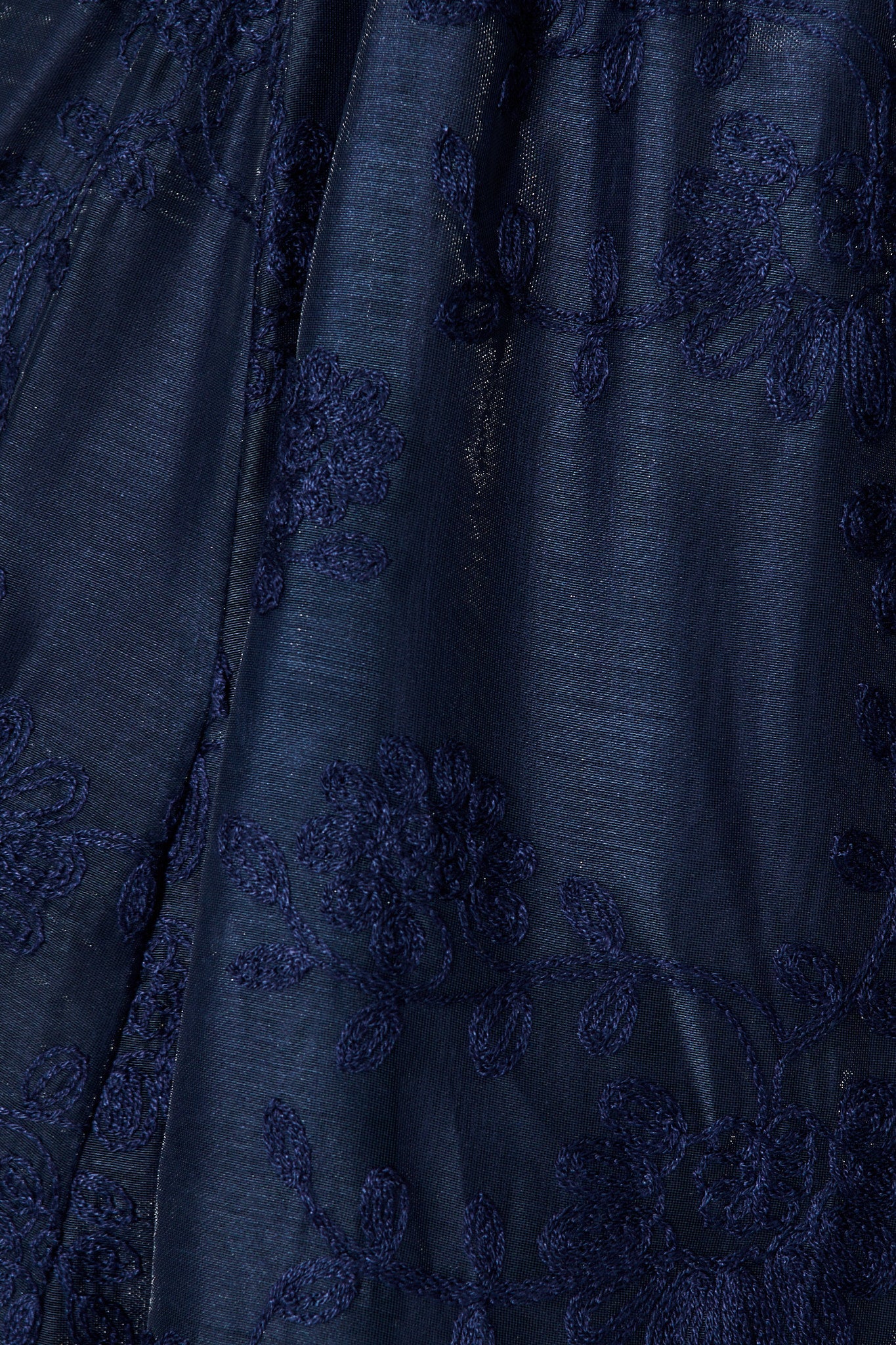 Embroidered Grace Dress in Navy