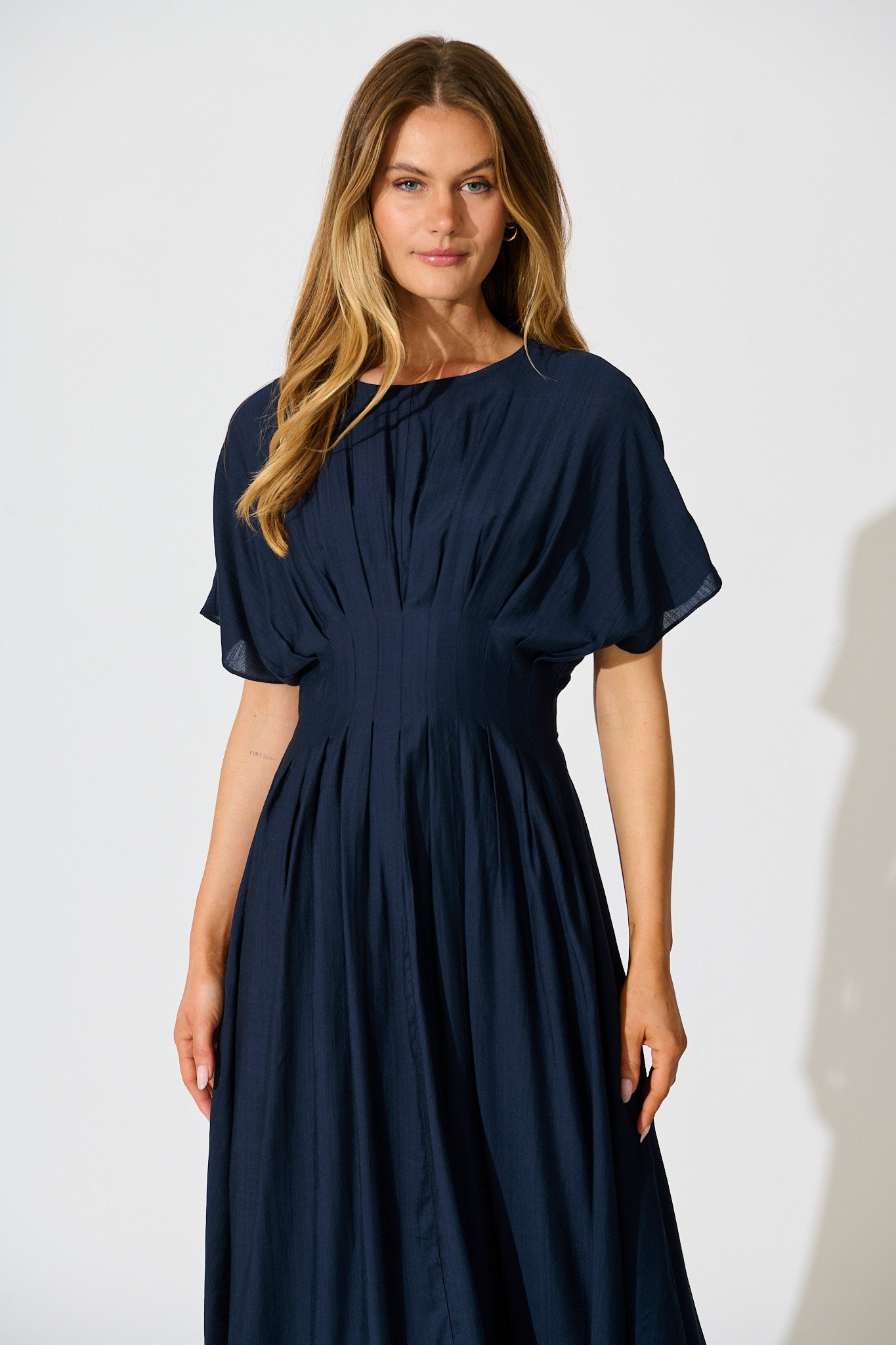 PRE ORDER Elegance Echo Maxi Dress in Navy