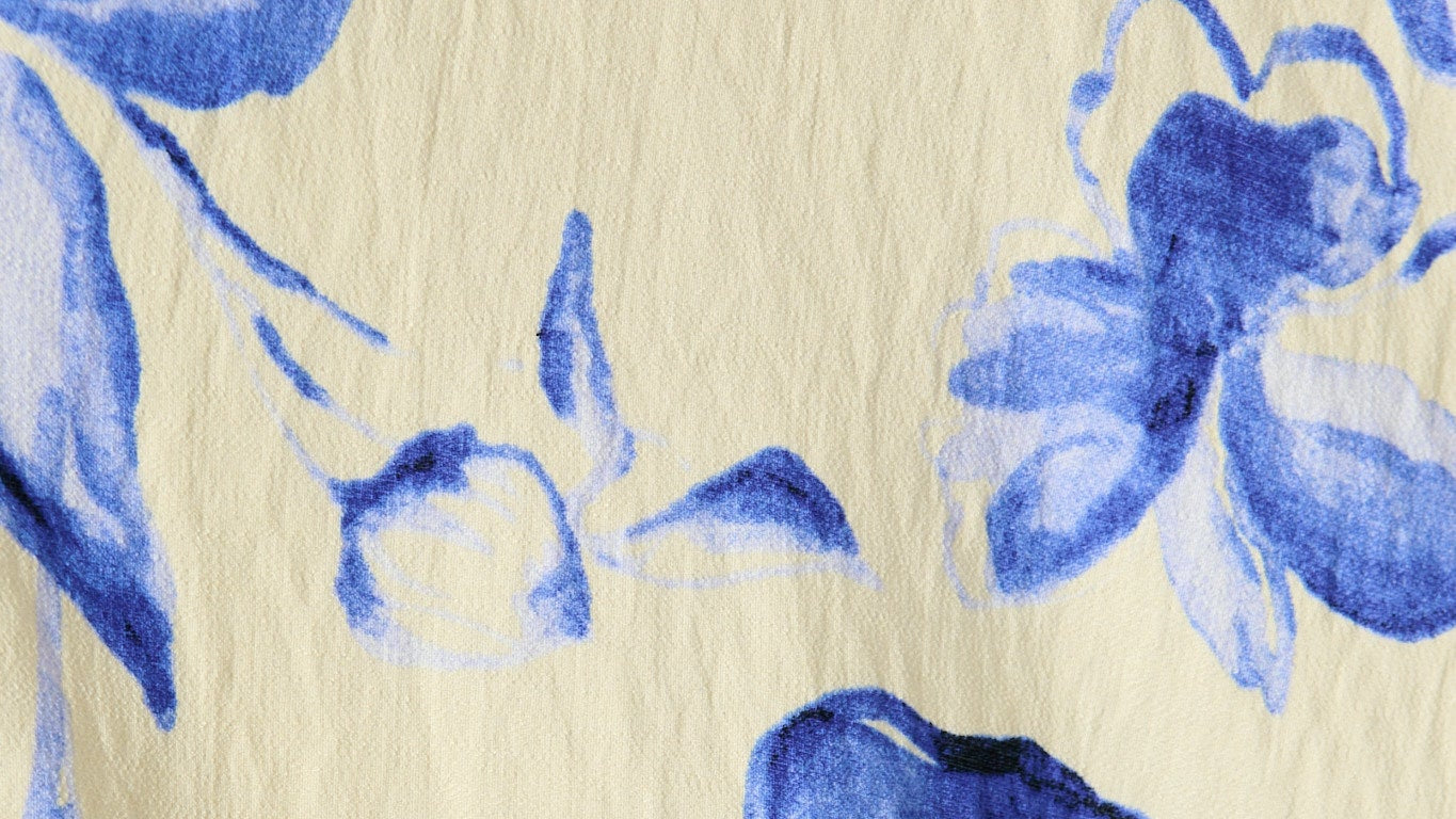 Wren Kimono Top in Blue Floral