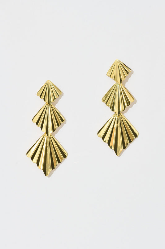 Ruby Drop Earrings in Gold