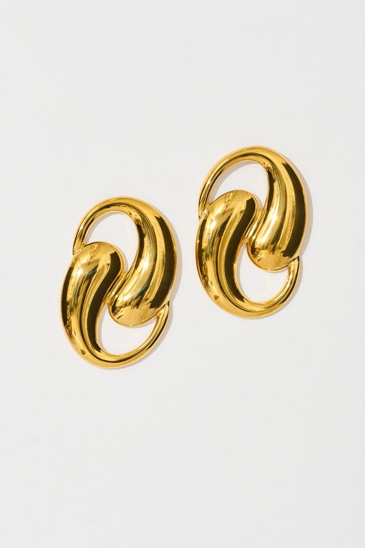 Lucia Interlink Earrings in 18K Gold Plated